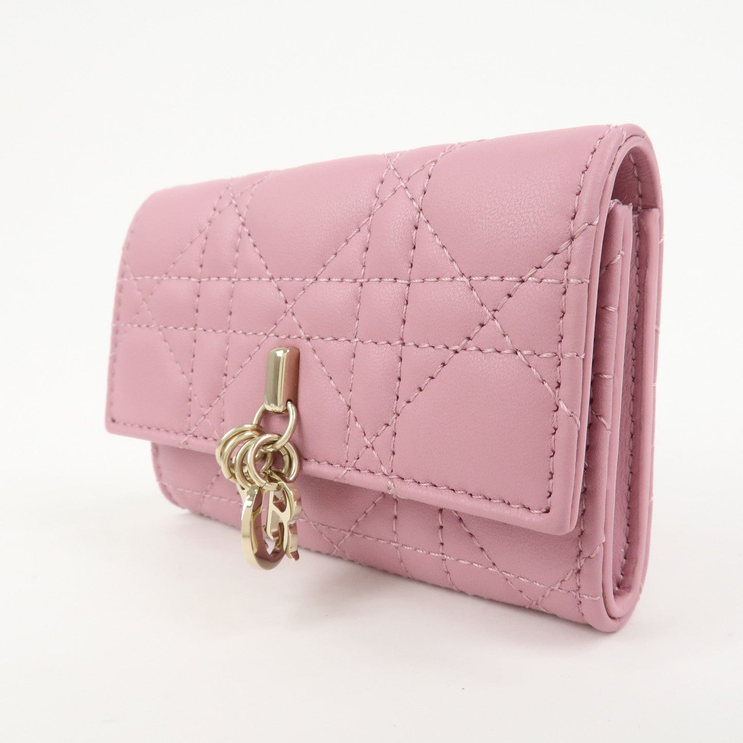 Christian Dior Cannage Logo Leather Bi-fold Compact Wallet【Pre-order】