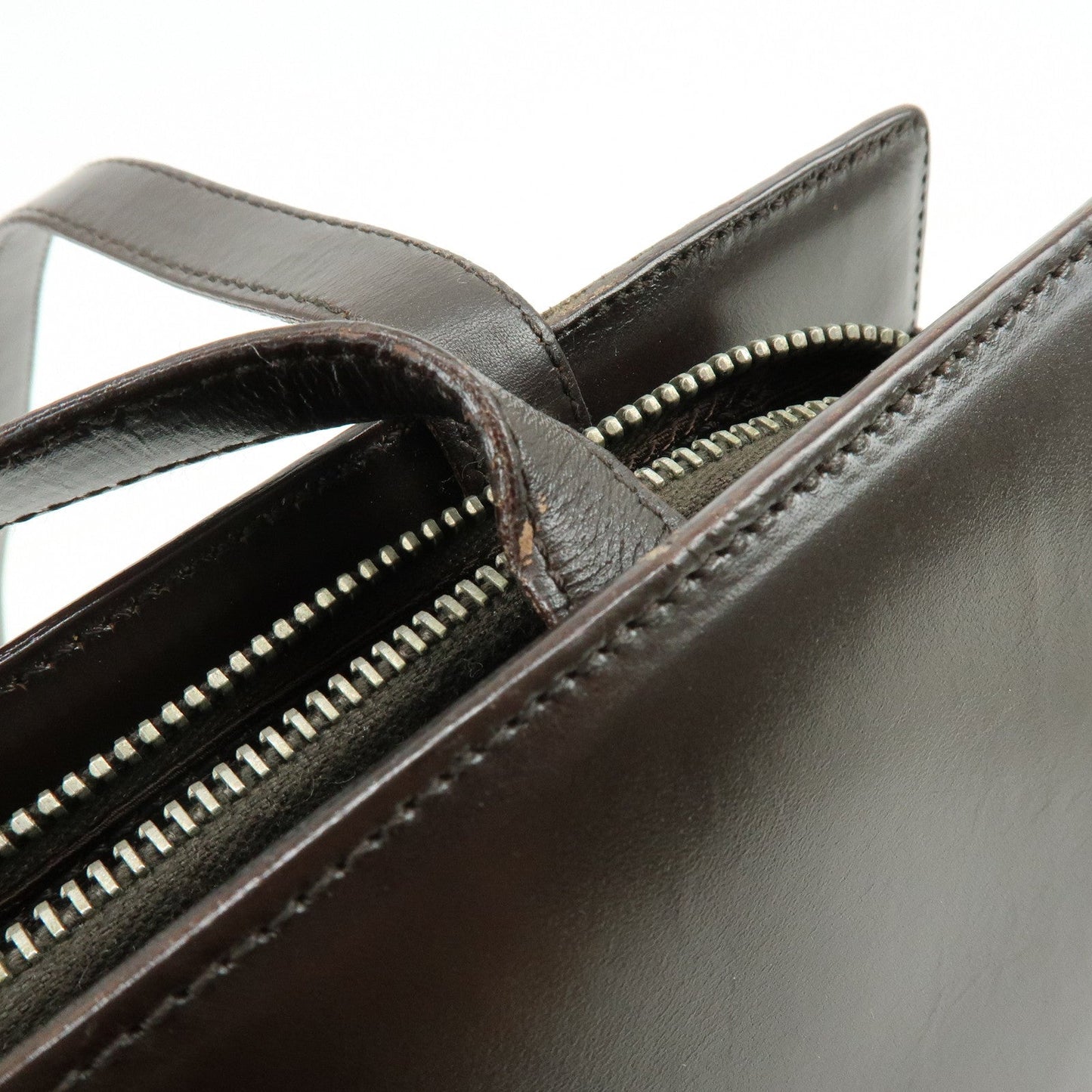 Prada Logo Leather Tote Bag Shoulder Bag Dark Brown【Pre-order】