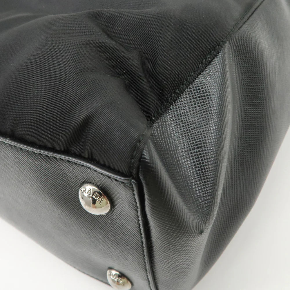 Prada Triangle Logo Leather Nylon 2Way Hand Bag【Pre-order】
