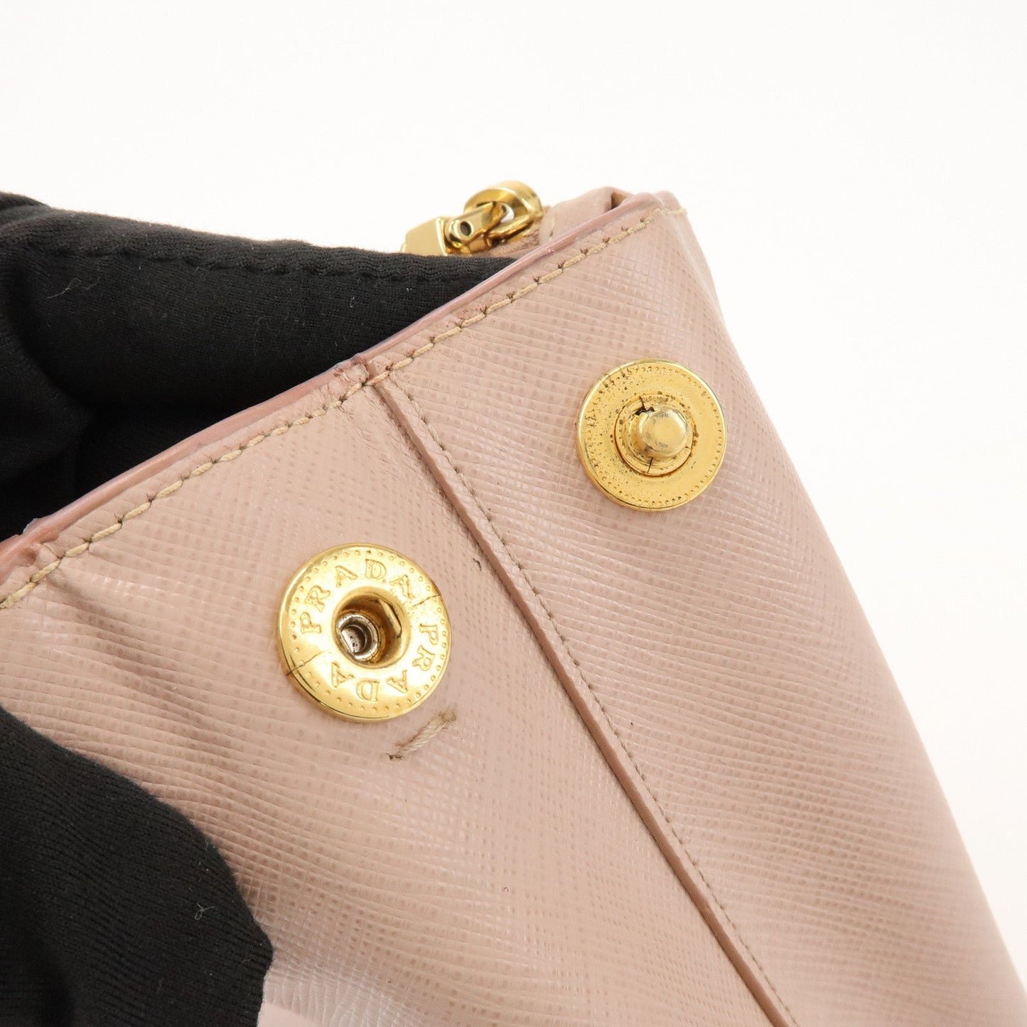 Prada Traingle Logo Galleria 2Way Bag Hand Bag Pink Beige1BA863【Pre-order】
