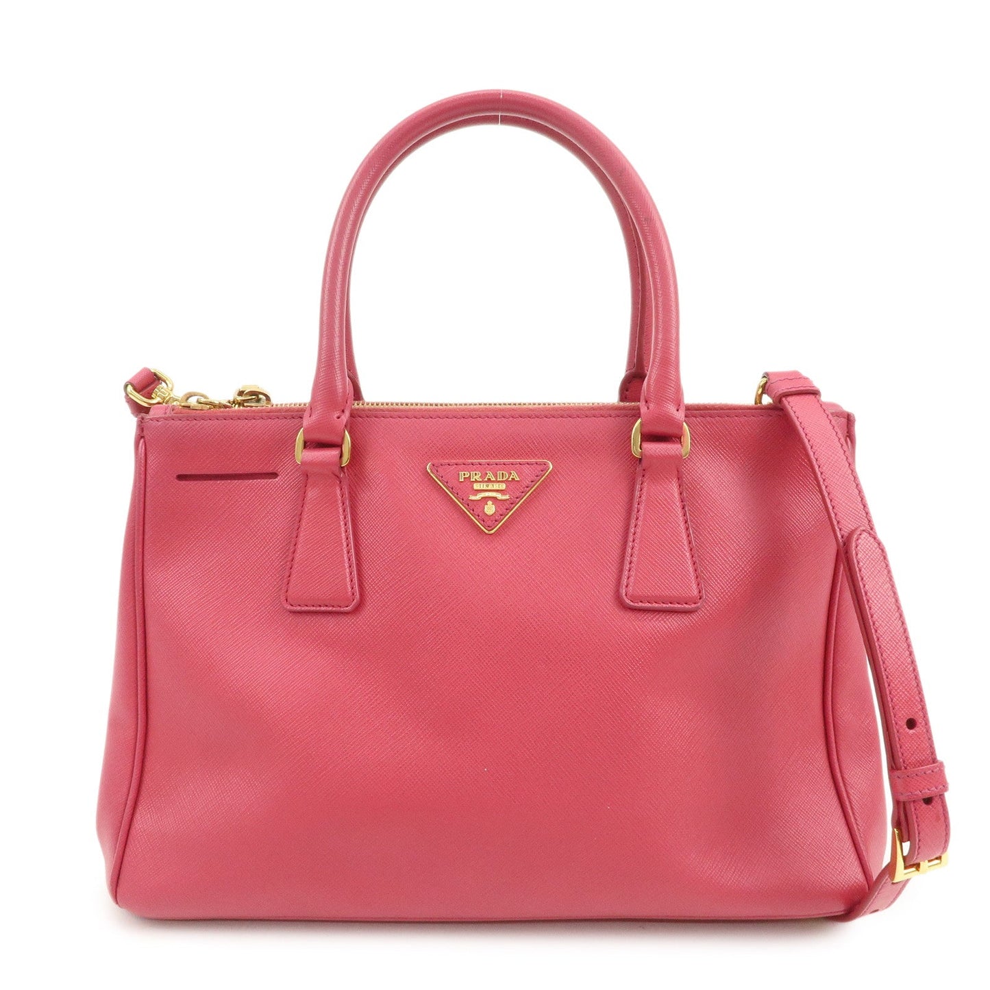 Prada Triangle Logo Saffiano Leather 2Way Bag Hand Bag Pink BN1801【Pre-order】