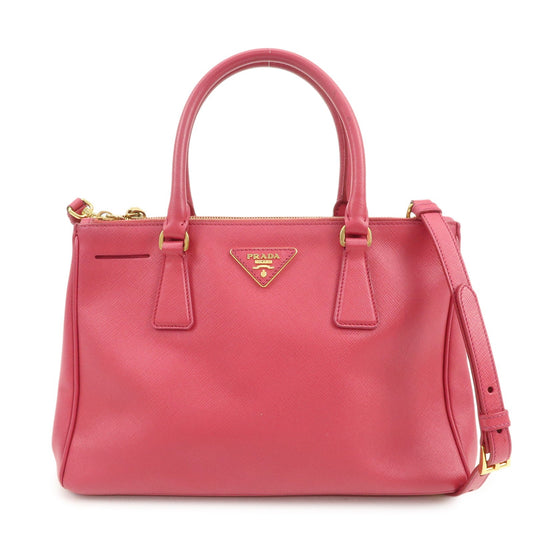Prada Triangle Logo Saffiano Leather 2Way Bag Hand Bag Pink BN1801【Pre-order】