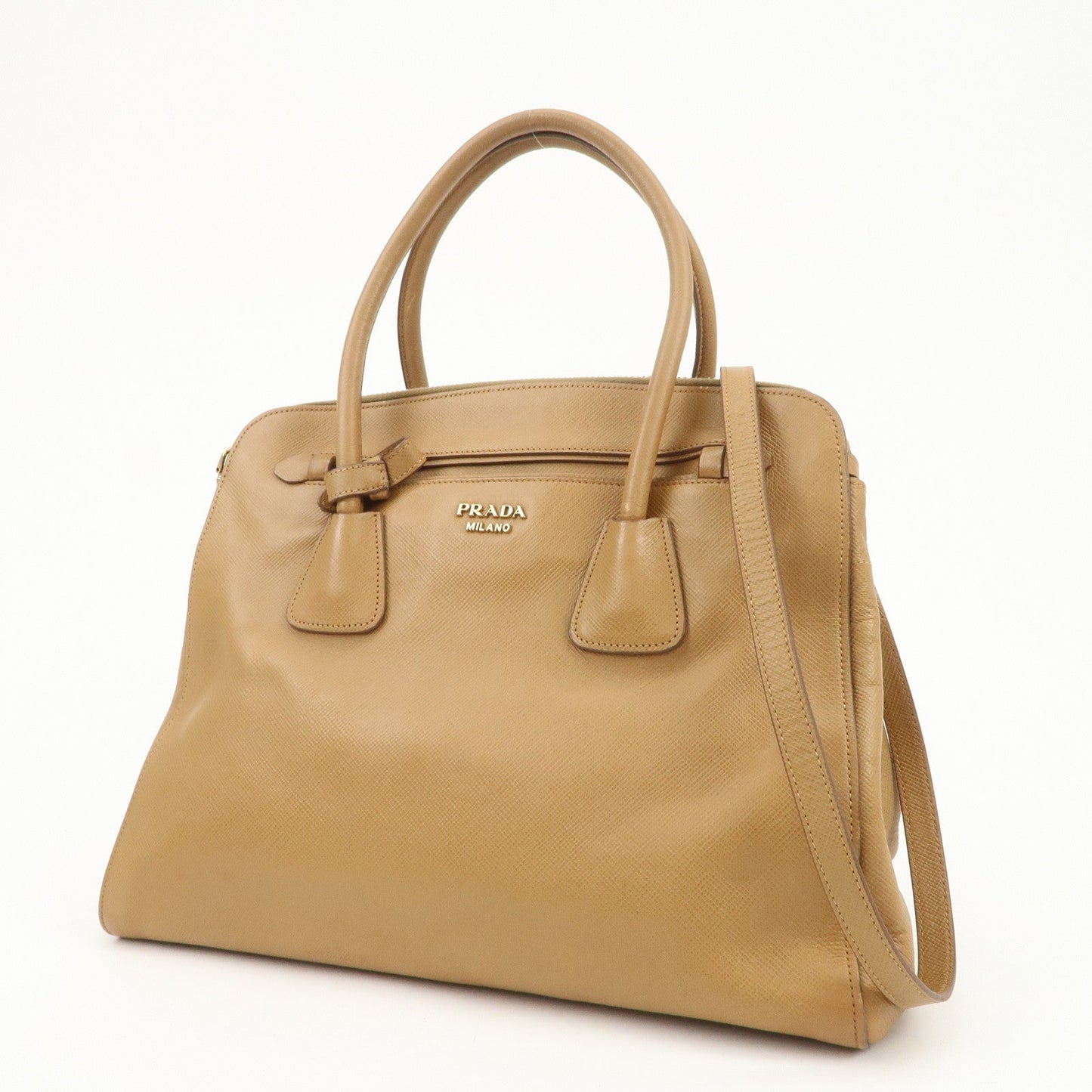 Prada Leather 2Way Bag Hand Bag Shoulder Bag Light Brown BN2572【Pre-order】