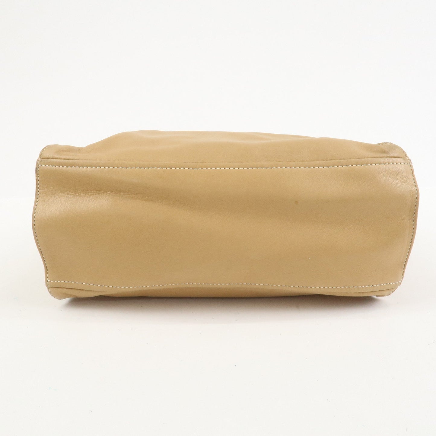 Prada Triangle Logo Lambskin Tote Bag Shoulder Bag Beige BR1566【Pre-order】