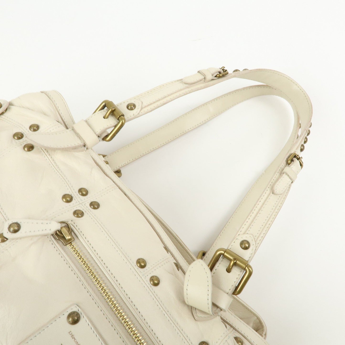 Louis Vuitton Cruise Line Rivet Bag Leather Hand Bag Ecru M95345【Pre-order】