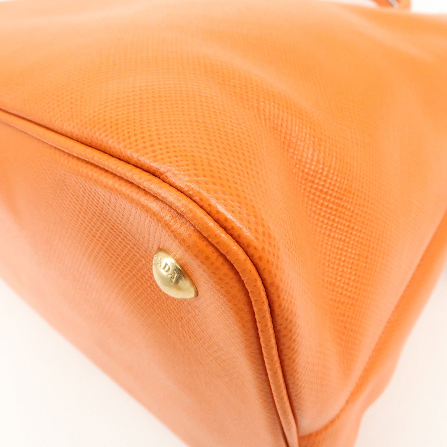Prada Logo Saffiano Leather Hand Bag Orange BN2560【Pre-order】