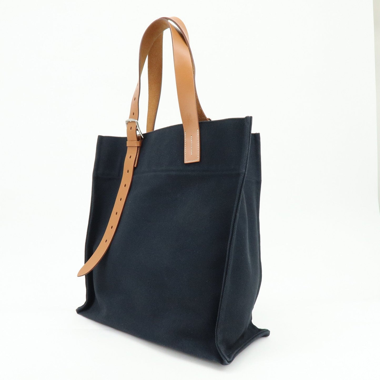 Hermes Étrivière 41 Veau Tadelakt Toile Goéland Canvas Tote Bag【Pre-order】