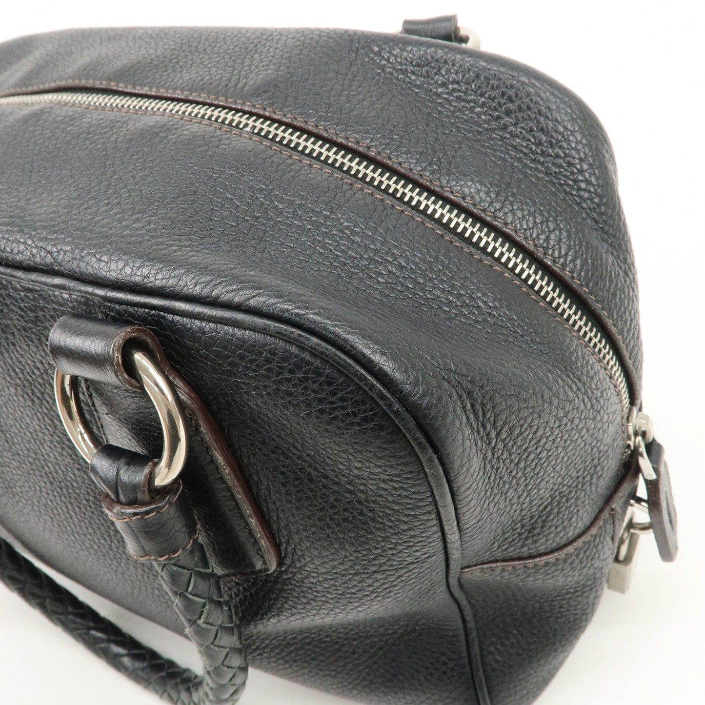 Prada Logo Leather Hand Bag Mini Boston Bag Black BL0471 Used【Pre-order】