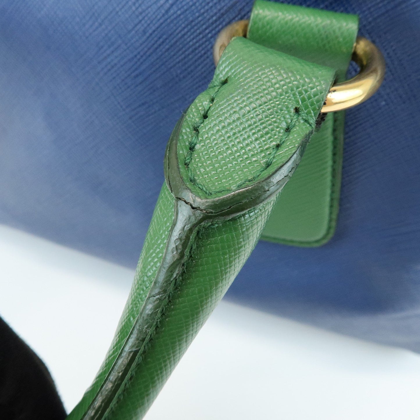 Prada Triangle Logo 2Way Bag Hand Bag Shoulder Bag Blue Green【Pre-order】