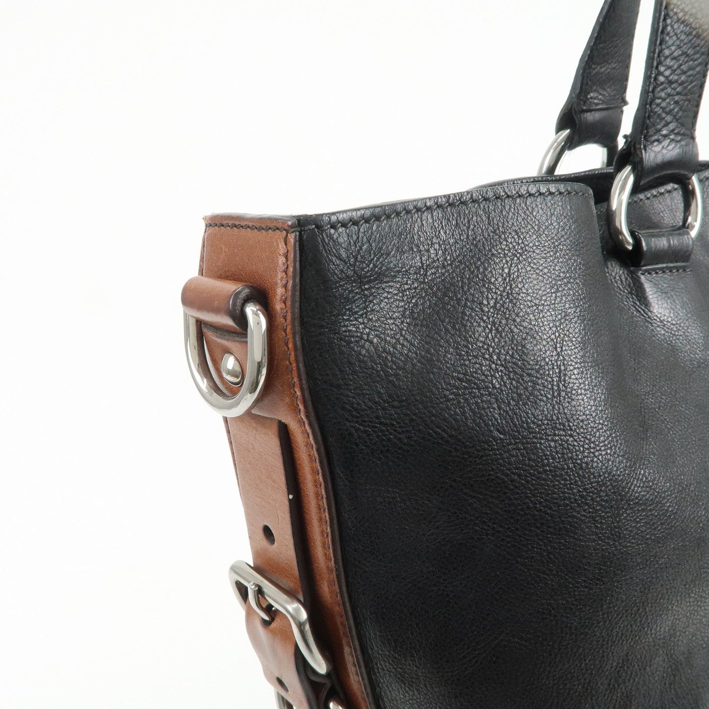 Prada Leather 2Way Bag Tote Bag Shoulder Bag Black VA0801【Pre-order】