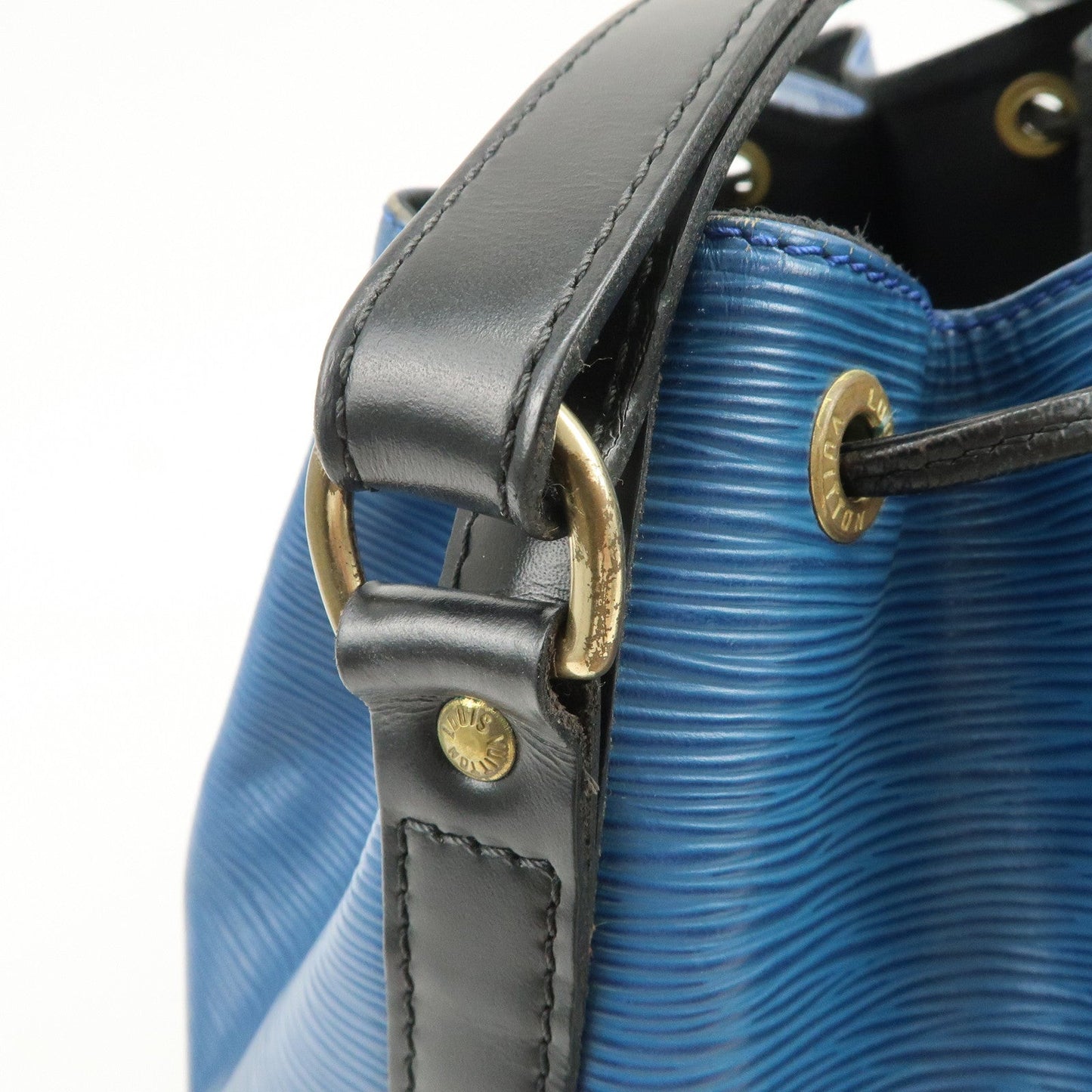 Louis Vuitton Epi Petit Noe Bi-color Shoulder Bag Noir Blue M44152【Pre-order】