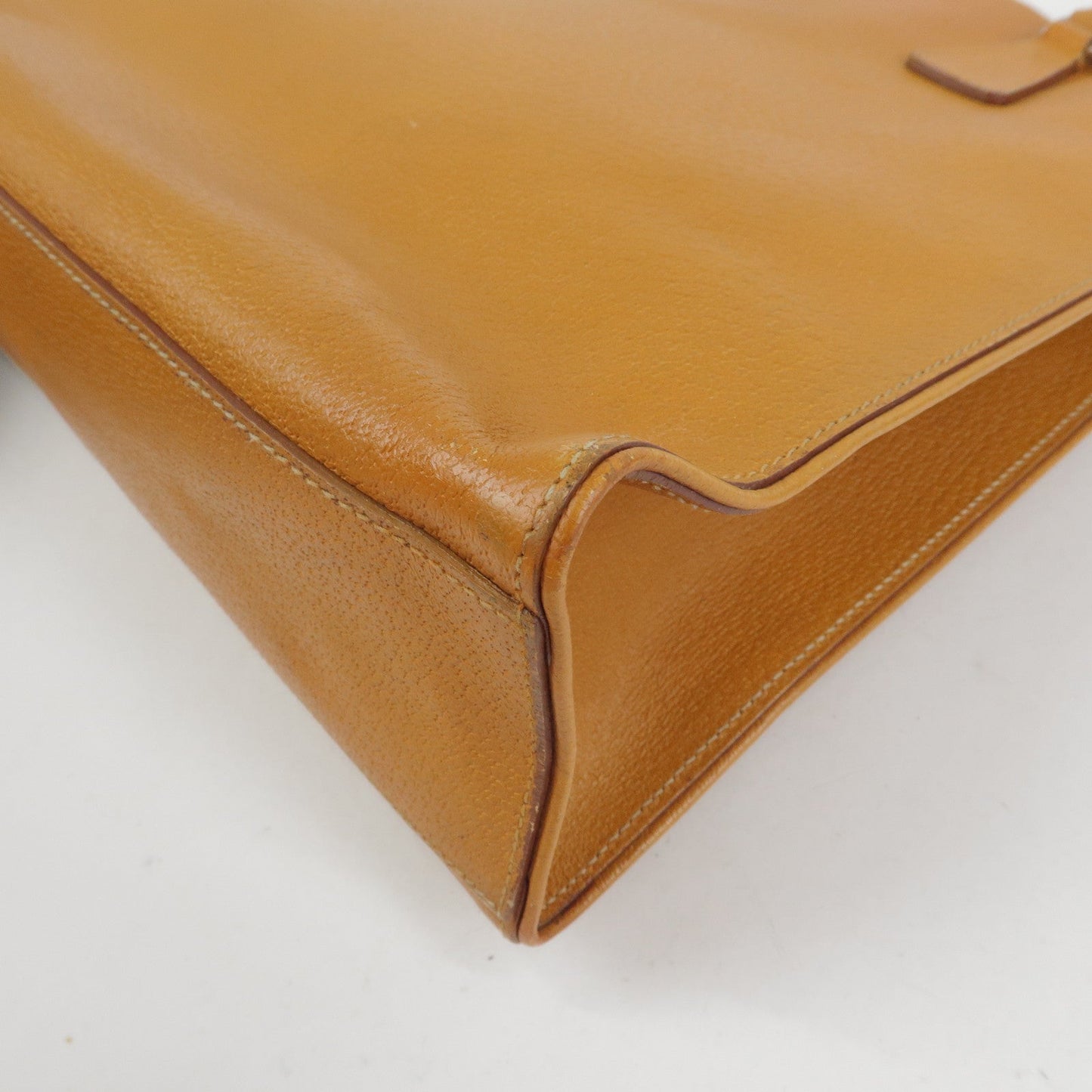 Prada Triangle Logo Leather Tote Bag Shoulder Bag Light Brown【Pre-order】