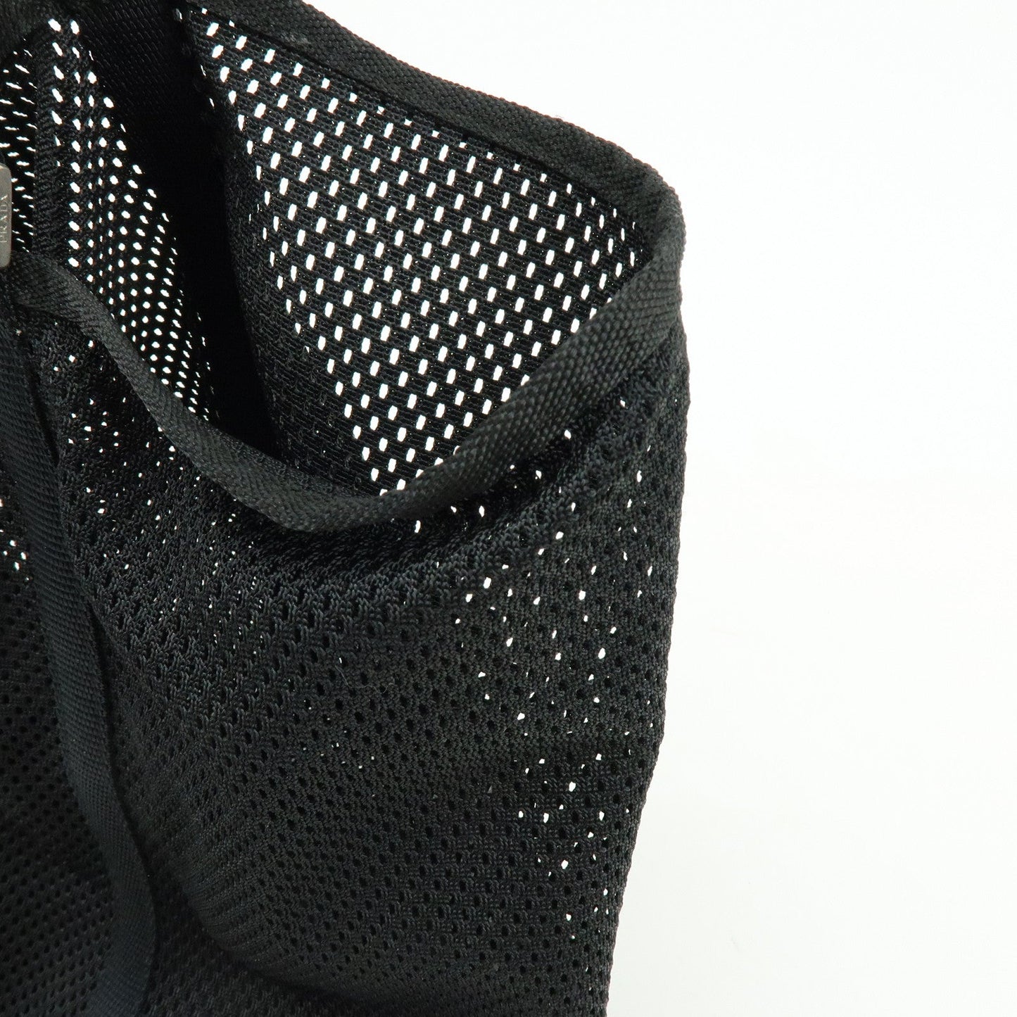 Prada Mesh Leather Tote Bag Shoulder Bag Black【Pre-order】