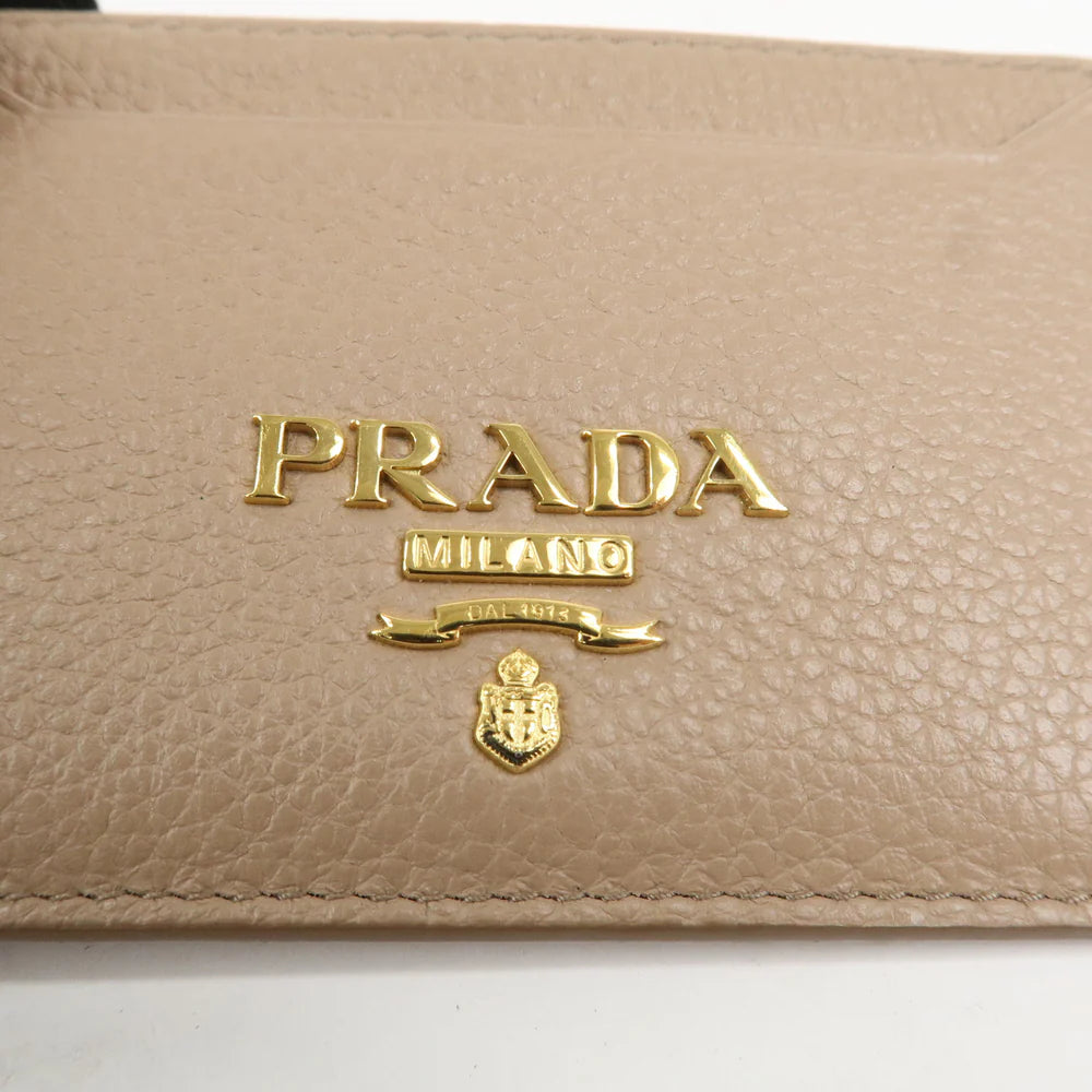 Prada Leather Card Case Card Holder Beige【Pre-order】