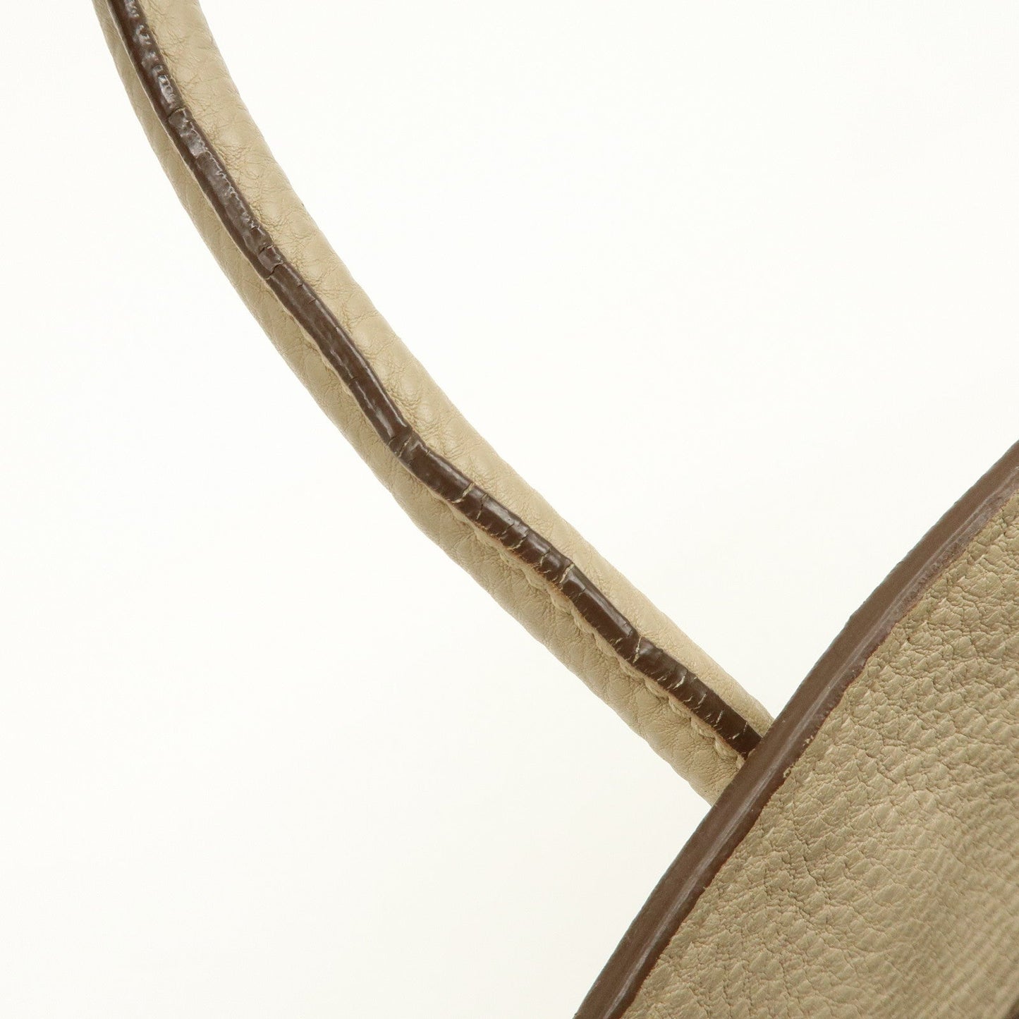 Prada Triangle Logo Leather 2Way Hand Shoulder Bag Beige BN2795【Pre-order】