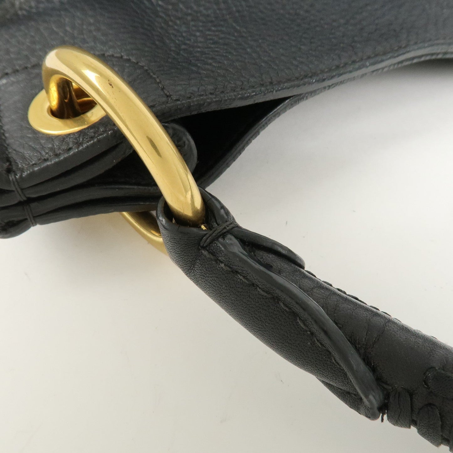 Prada Logo Leather Shoulder Bag Hand Bag Black【Pre-order】