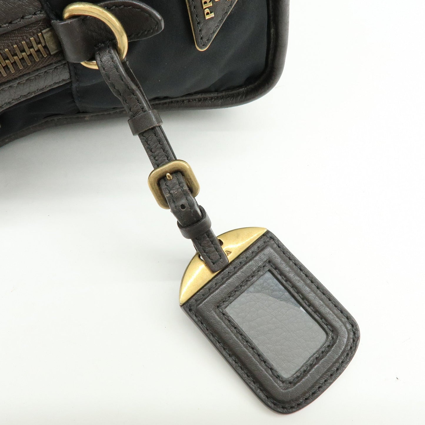 Prada Triangle Logo Nylon Leather 2Way Hand Shoulder Bag Black【Pre-order】