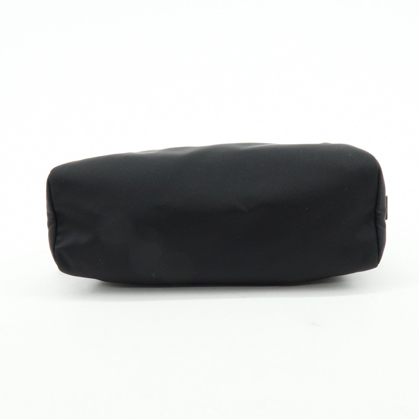 Prada Triangle Logo Nylon Saffiano Leather Pouch Black【Pre-order】
