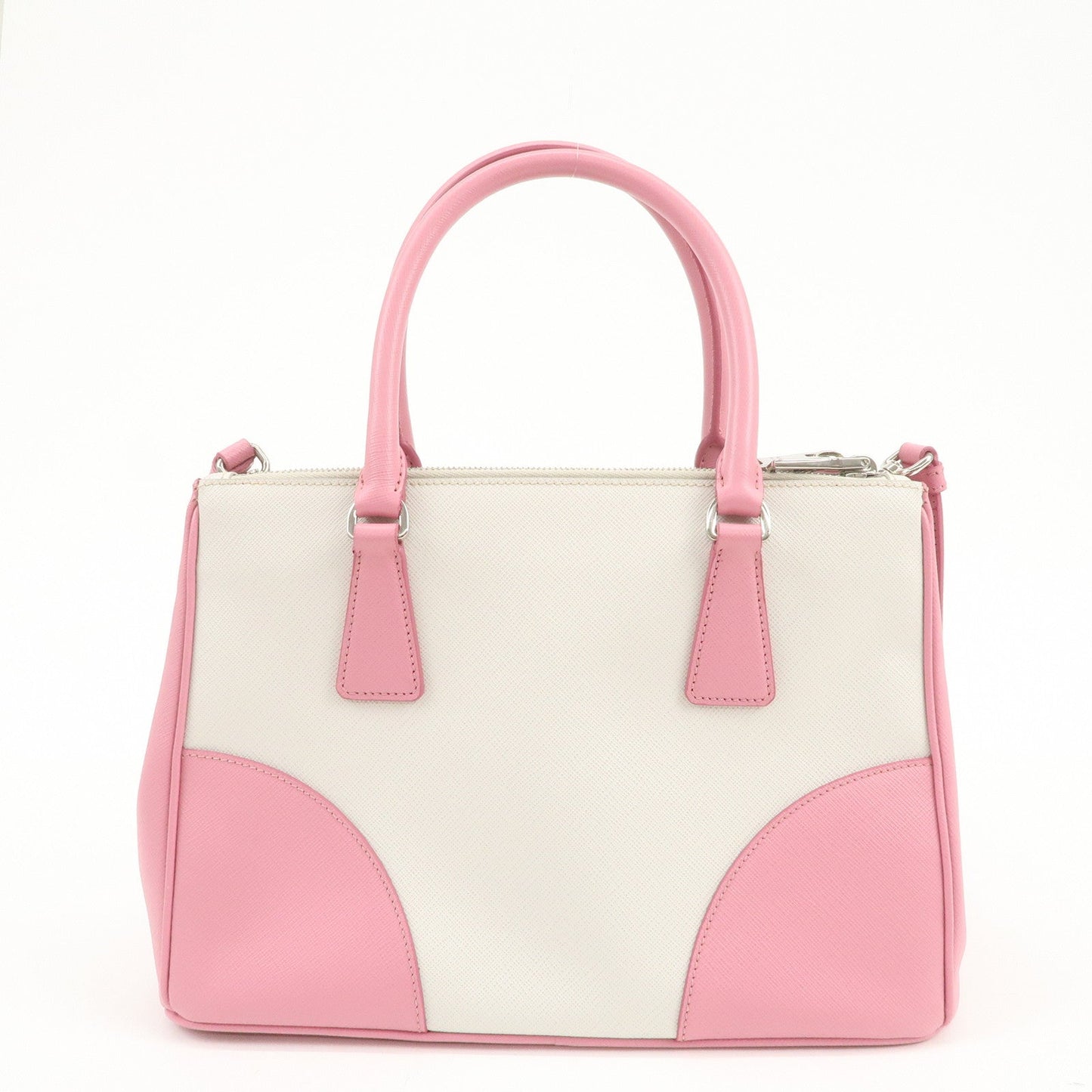 Prada CITY CALF Triangle Logo Saffiano Leather 2Way Bag Pink B2863K【Pre-order】
