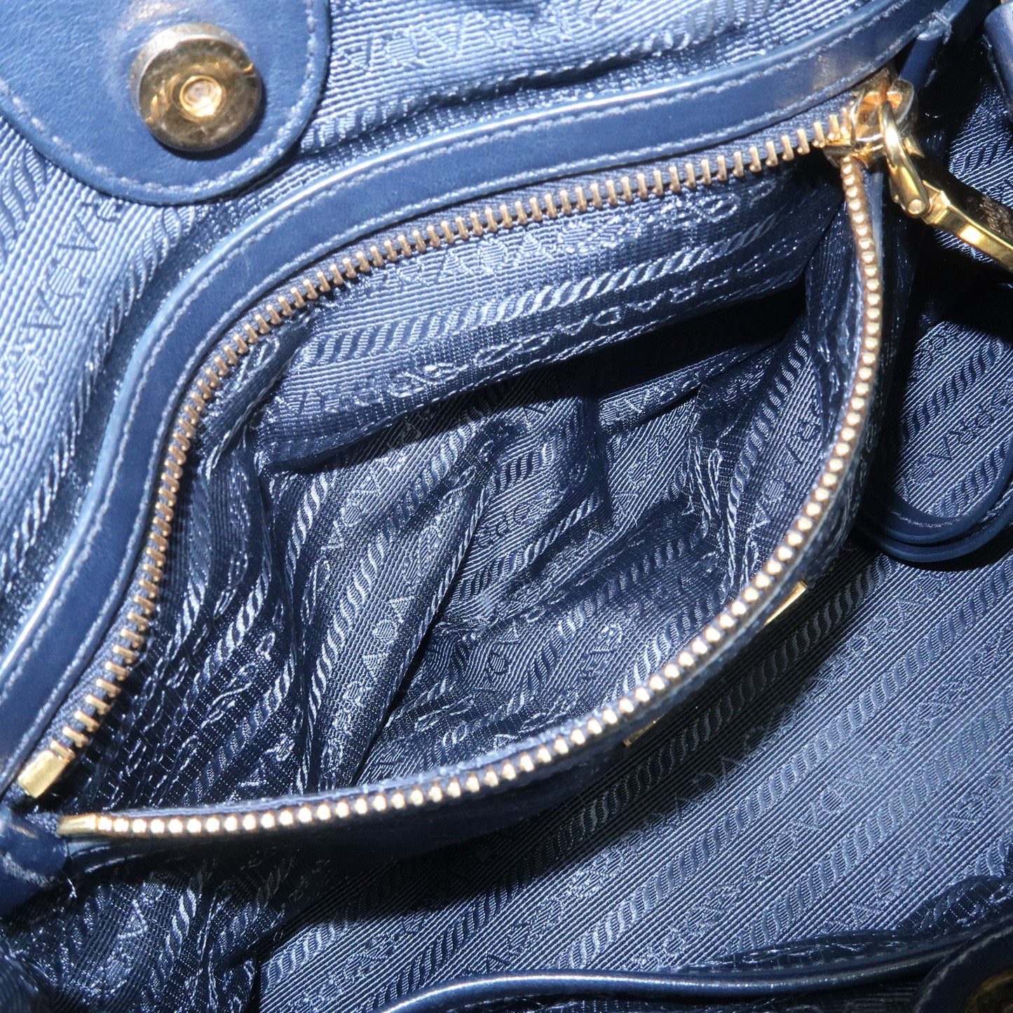 Prada Logo Nylon 2Way Bag Hand Bag Shoulder Bag Navy 1BA172【Pre-order】
