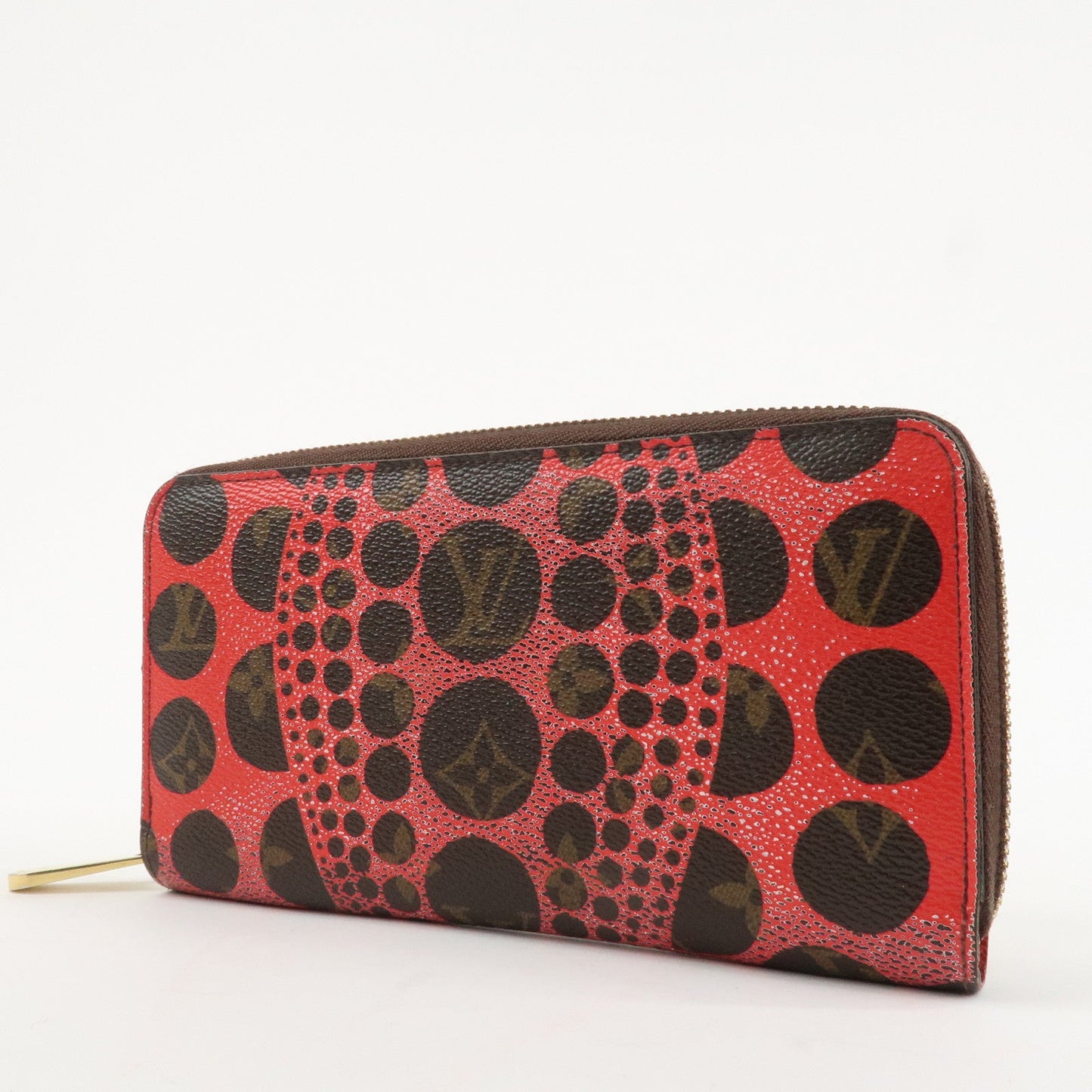 Louis Vuitton Monogram Kusama Pumpkin Dots Zippy Wallet M60450 Used【Pre-order】