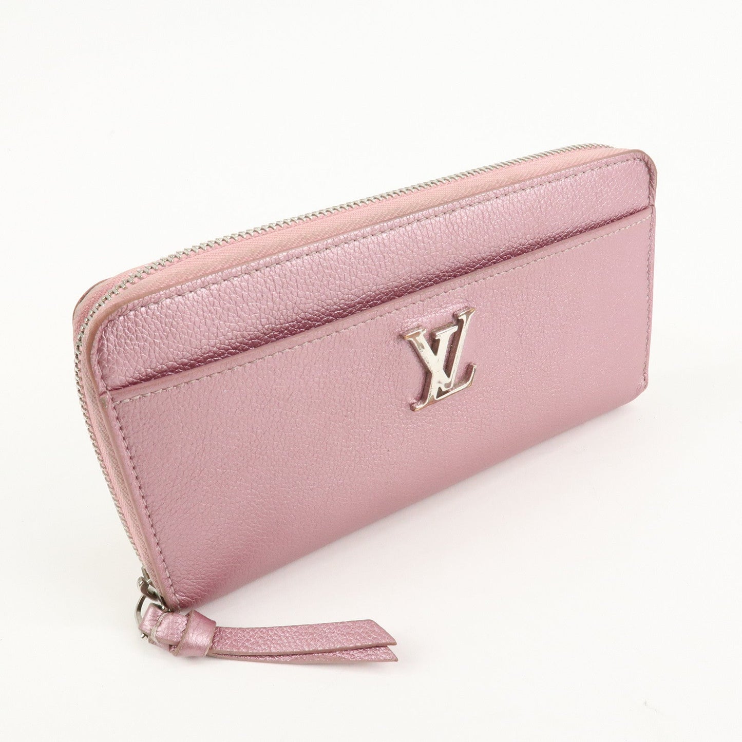 Louis Vuitton Calf Leather Zippy Lock Me Wallet Crystal Rose M69812【Pre-order】