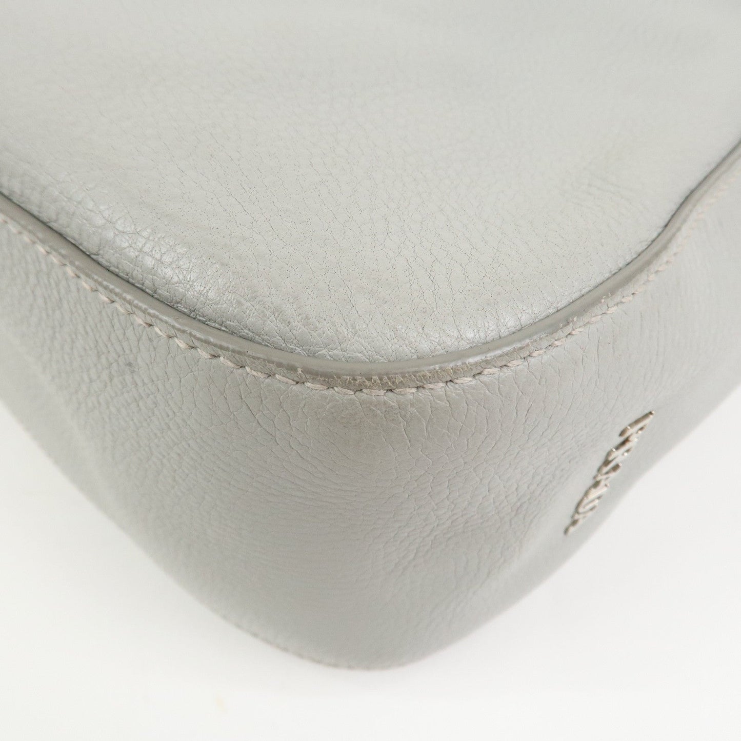Prada Logo Leather Shoulder Bag Hand Bag Gray 1BC013【Pre-order】