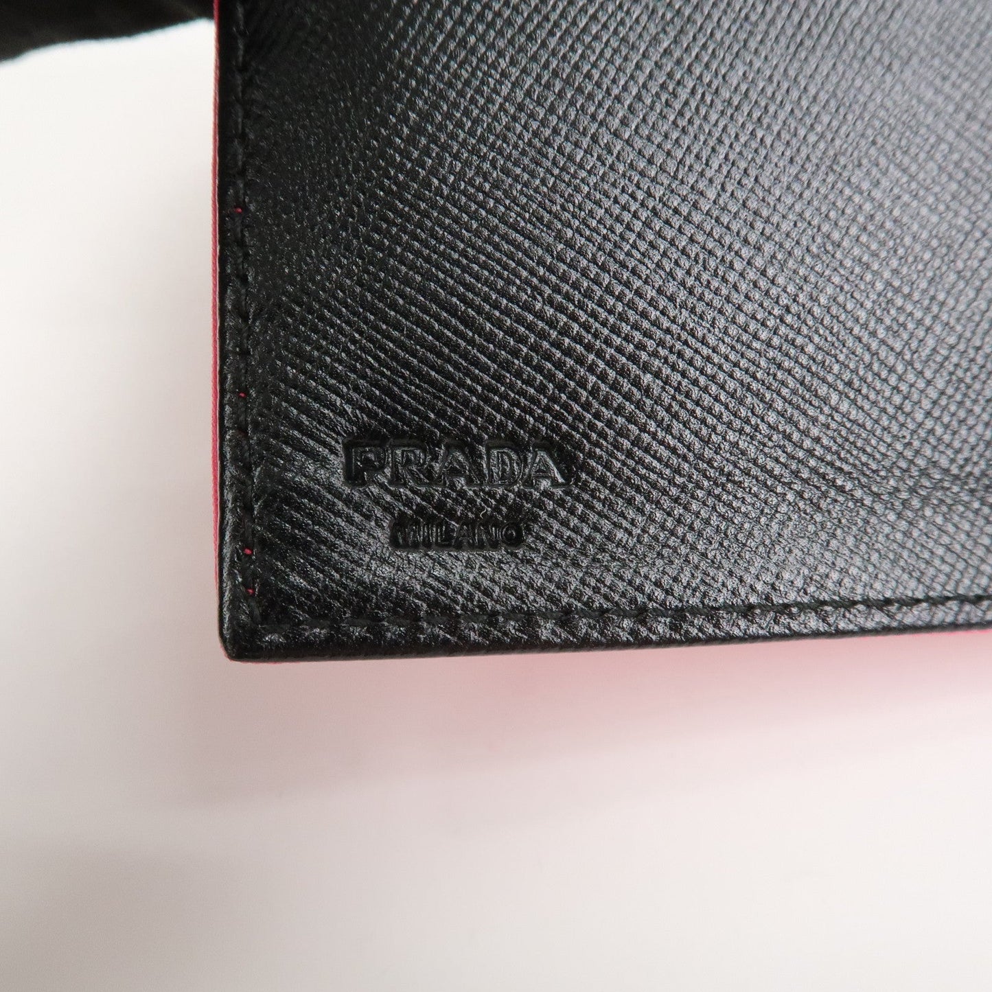 Prada Triangle Logo Tessuto Nylon Mini Compact Wallet Neon Pink【Pre-order】