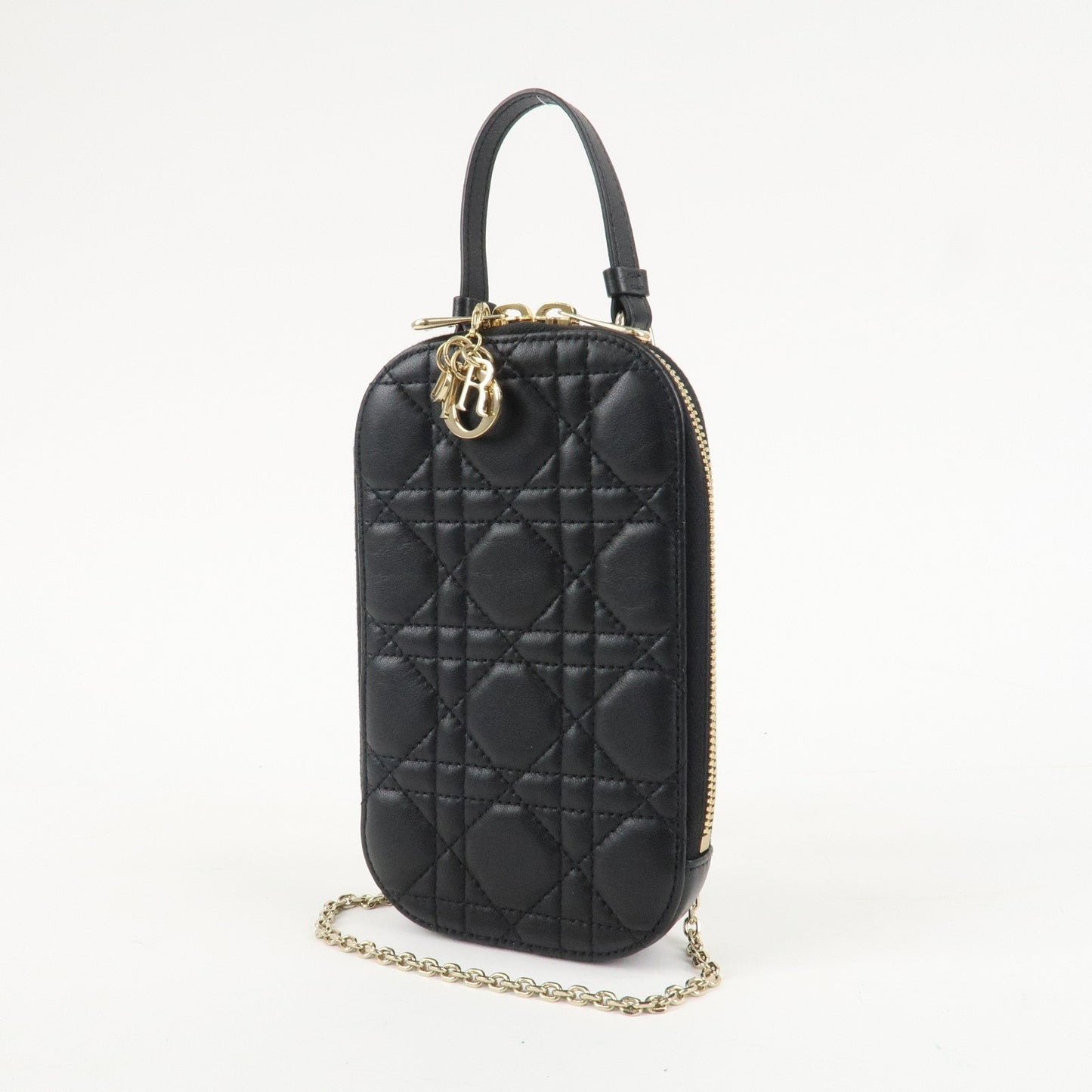 Christian Dior Lady Dior Call'in Dior Cannage Lamb Skin Phone Holder【Pre-order】