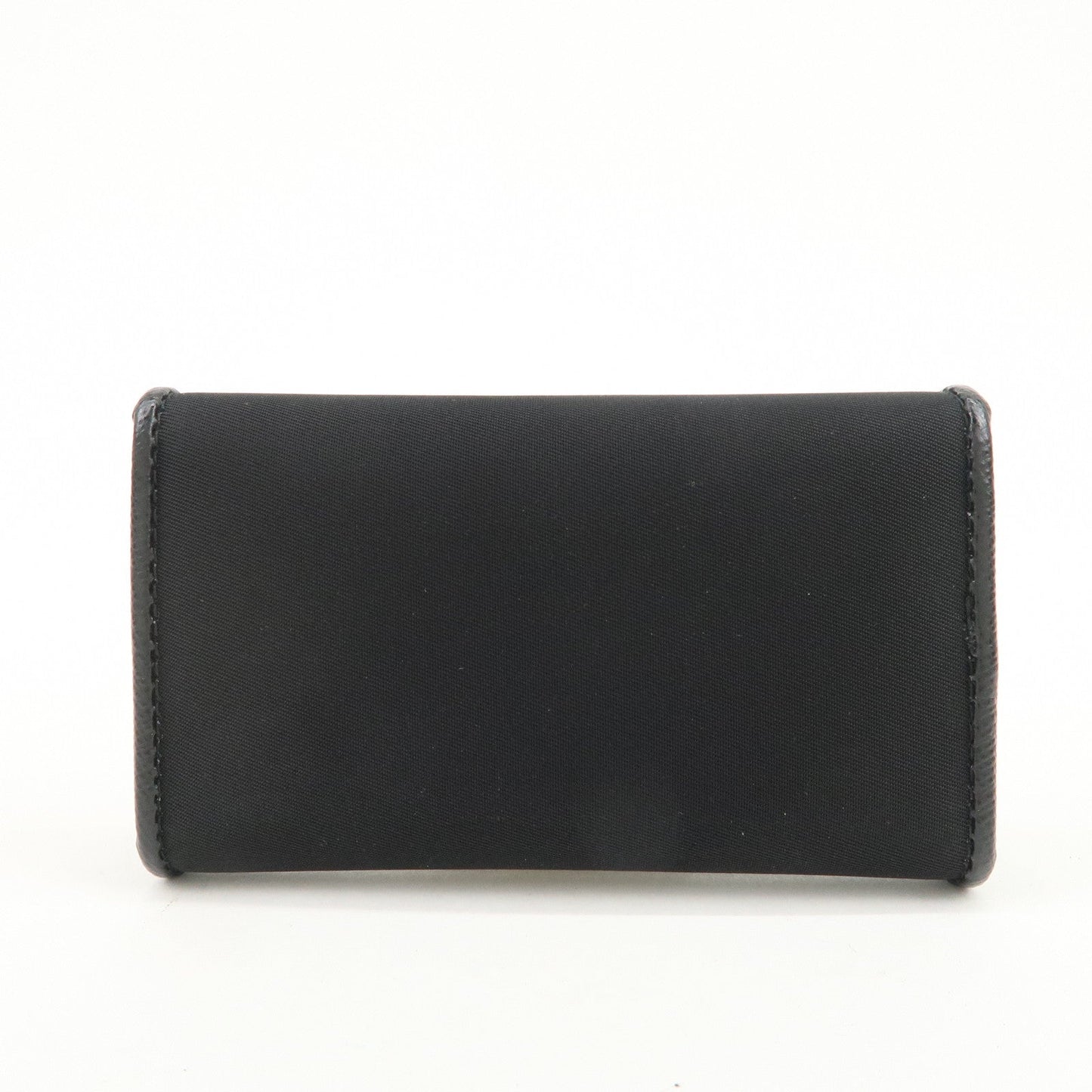 Prada Triangle Logo 6 Rings Key Case Key Holder Black 1PG222【Pre-order】