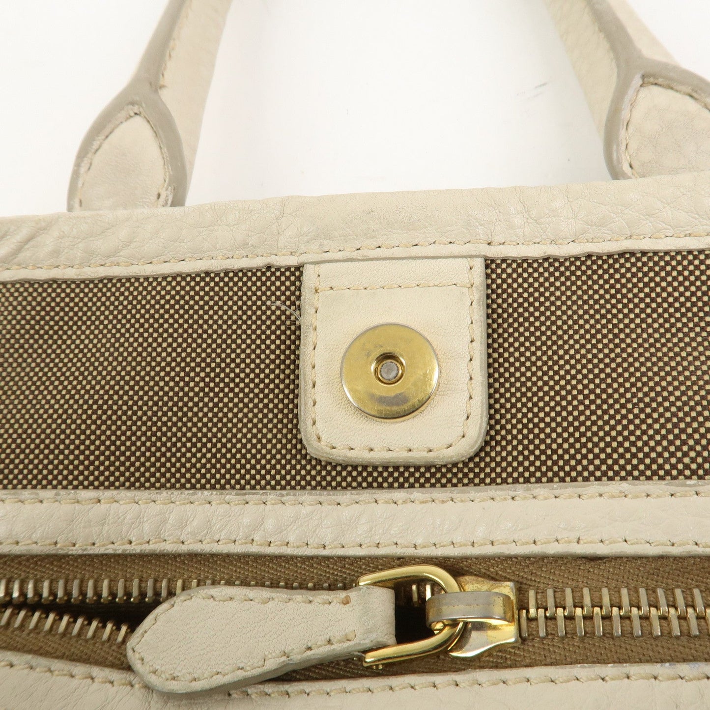 Prada Logo Jacguard Leather 2Way Tote Bag Brown Ivory BN1841【Pre-order】