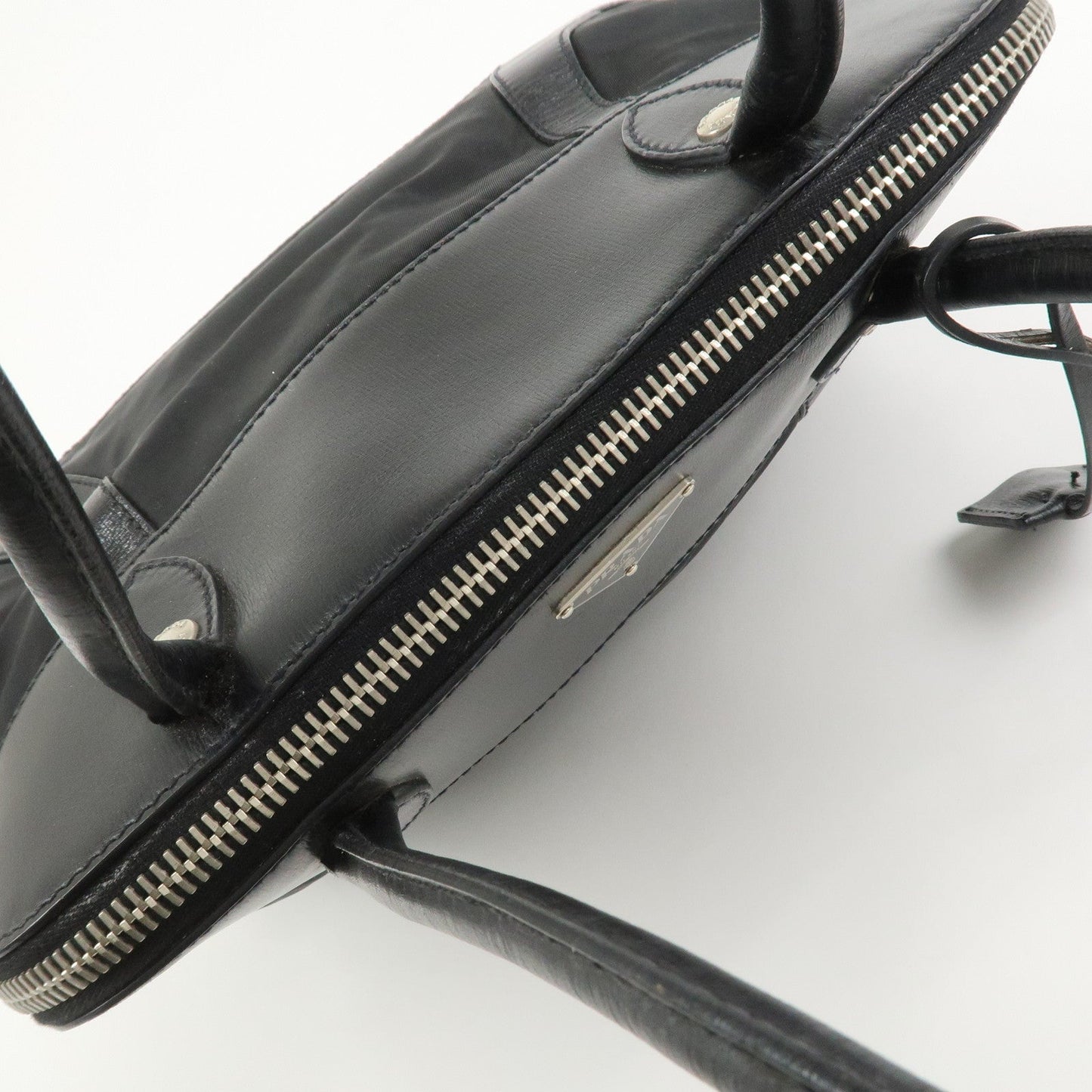 Prada Triangle Logo Nylon Leather Shoulder Bag Hand Bag Black【Pre-order】