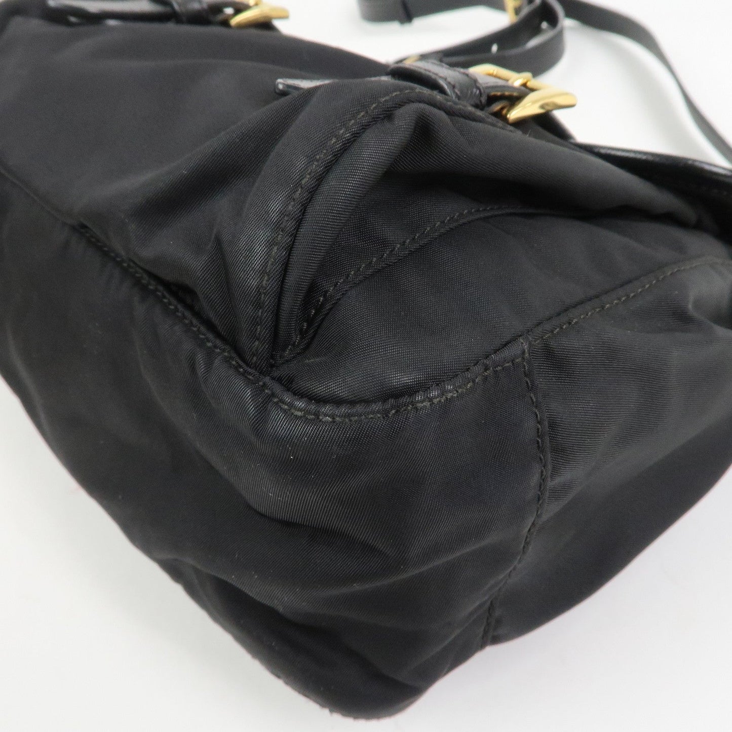 Prada Logo Nylon Saffiano Leather Shoulder Bag Crossbody Bag Black【Pre-order】