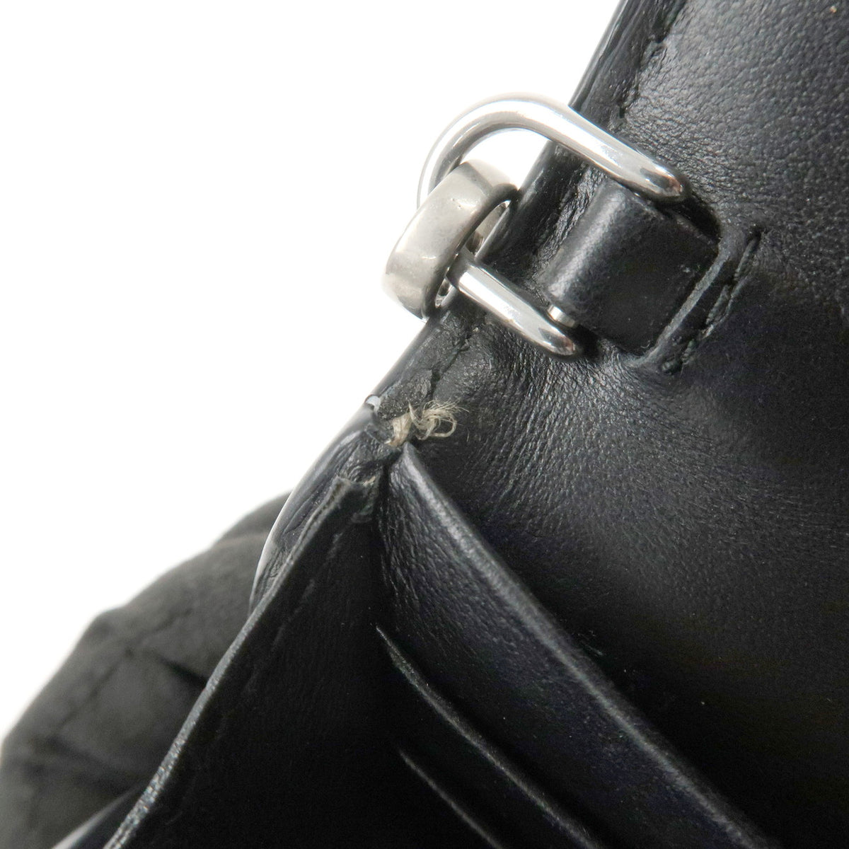 Prada Leather Studs Chain Wallet Chain Bag Black Used【Pre-order】
