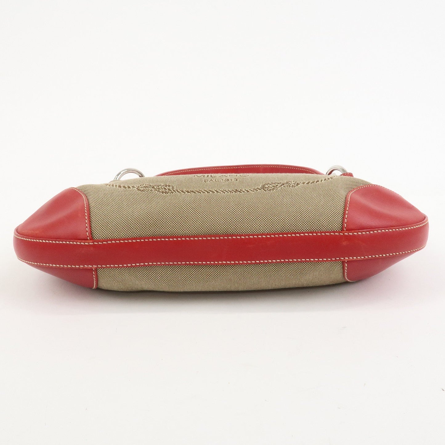 Prada Logo Jacguard Leather Shoulder Bag Light Brown Red BR3429【Pre-order】