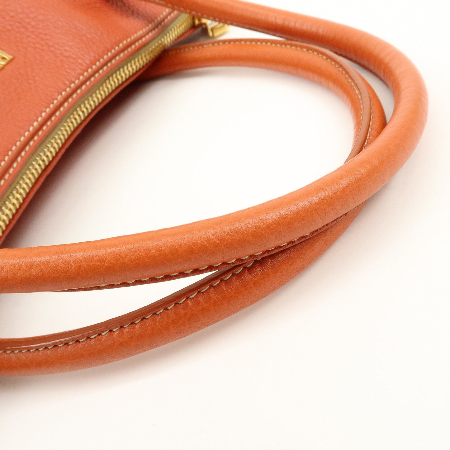 Prada Logo Leather 2Way Bag Hand Bag Shoulder Bag Orange【Pre-order】