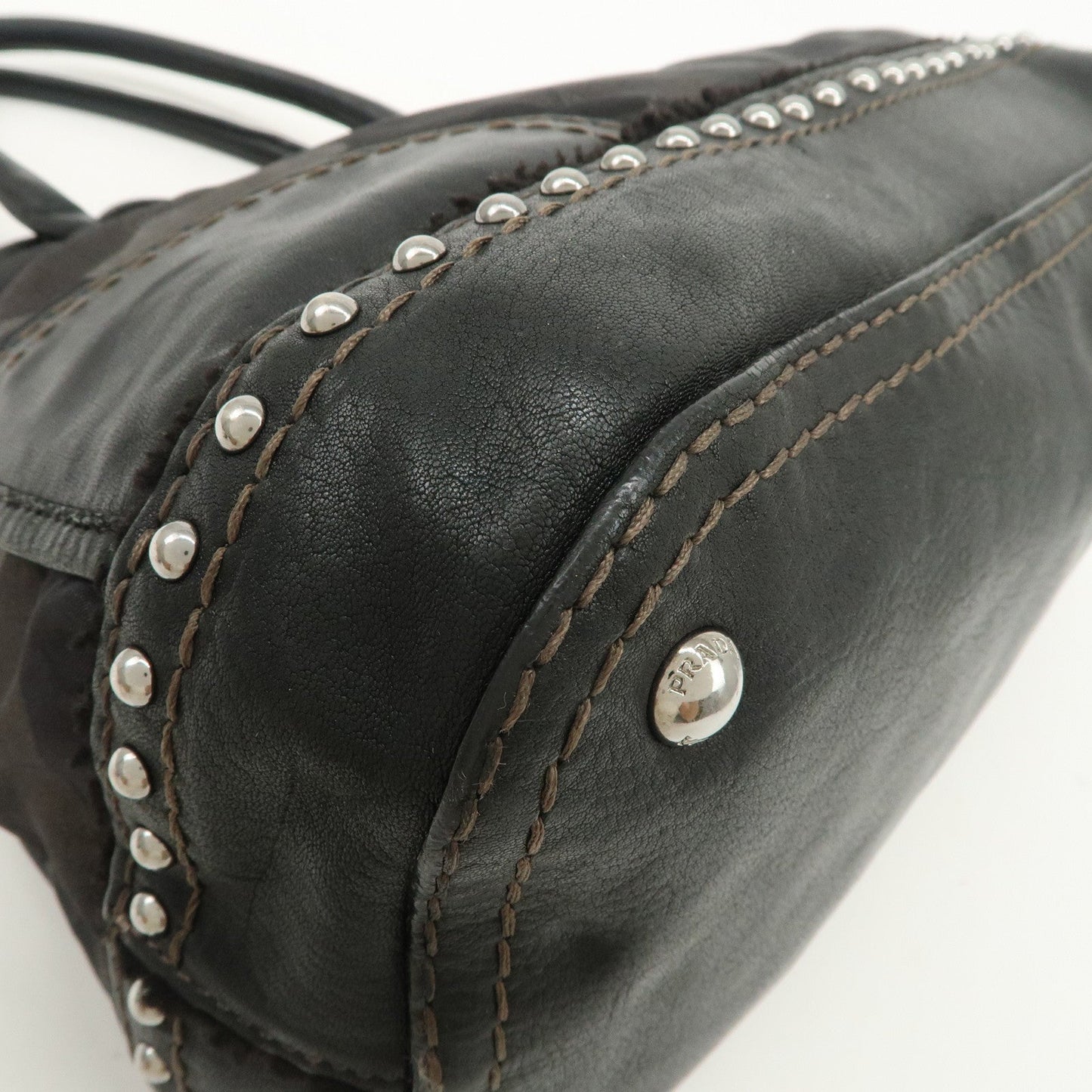 Prada Nylon Leather 2Way Hand Shoulder Bag Black Camouflage BL0688【Pre-order】