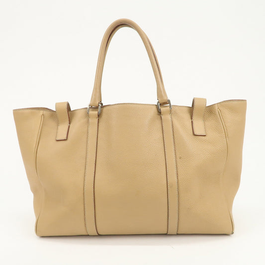 Prada Triangle Logo Leather Shoulder Bag Hand Bag Beige【Pre-order】