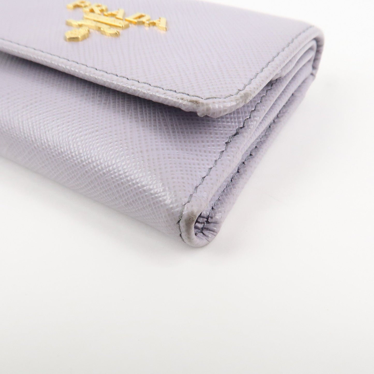 Prada Saffiano Leather Tri-fold Compact Wallet Light Purple 1MH043【Pre-order】