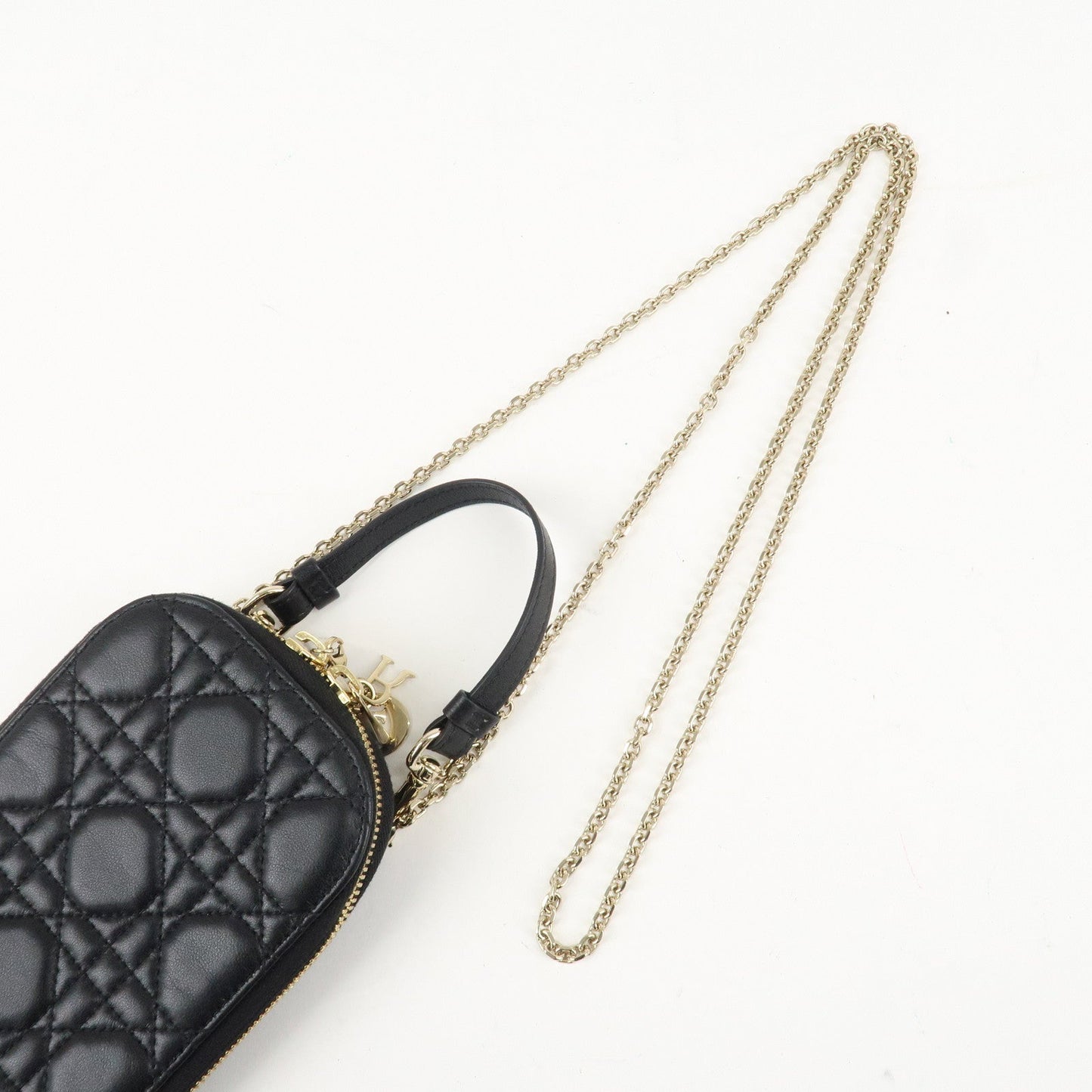 Christian Dior Lady Dior Call'in Dior Cannage Lamb Skin Phone Holder【Pre-order】