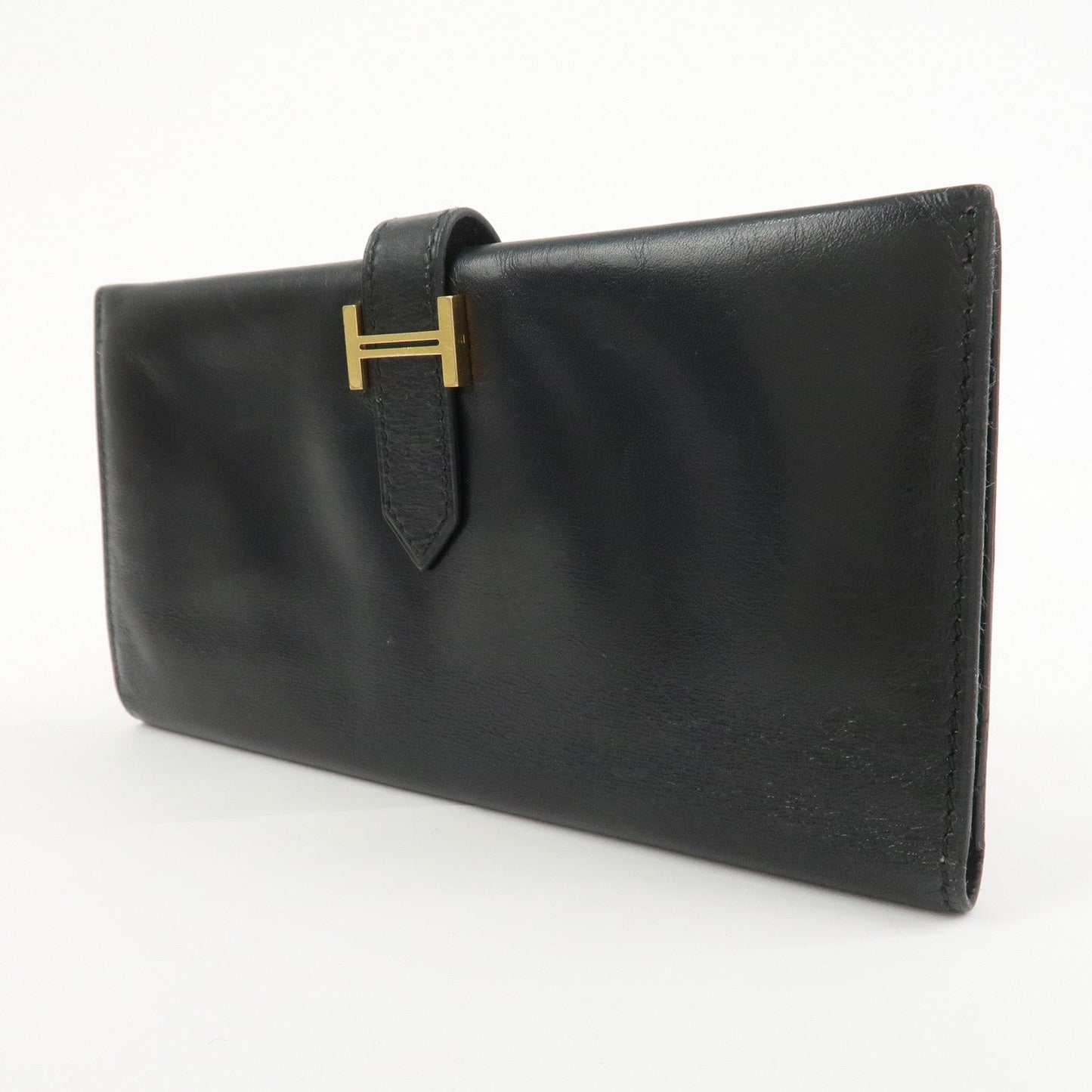 Hermes Bearn Classic Box Calf □E Stamped Bi-Fold Long Wallet【Pre-order】