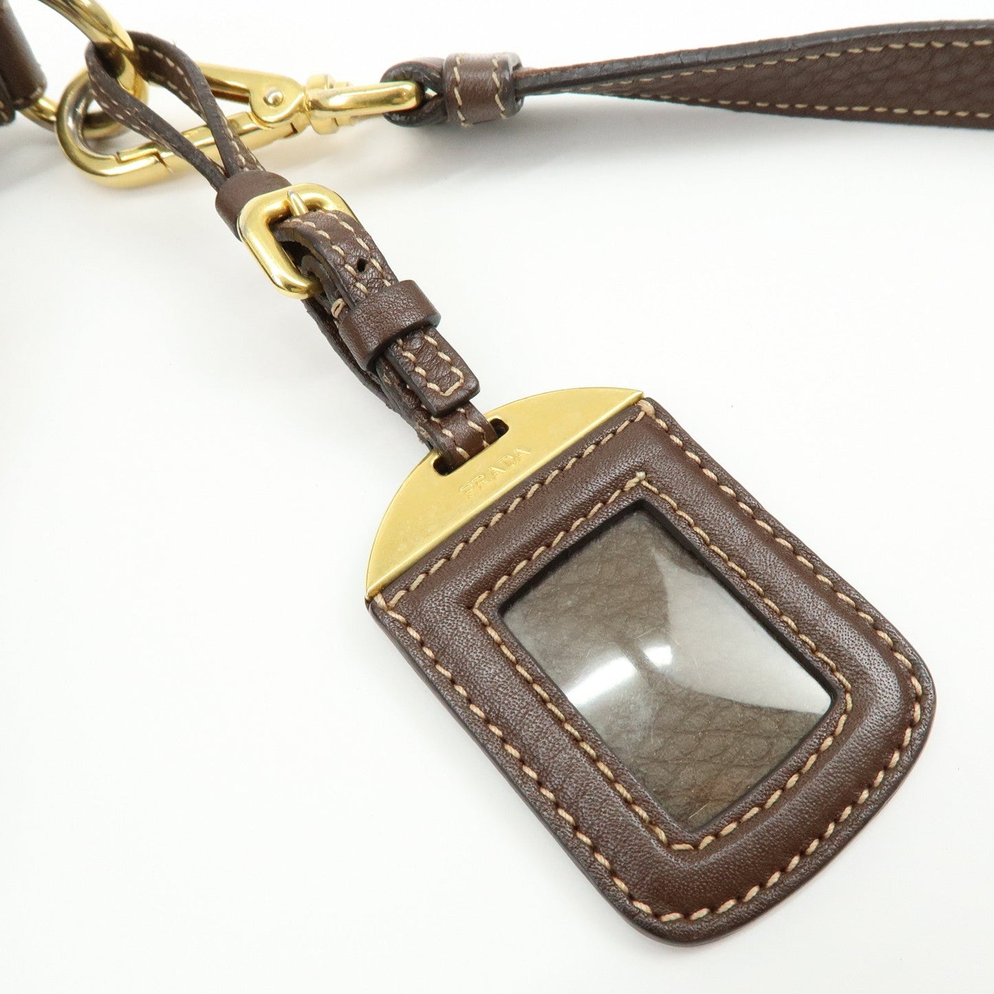Prada Logo Jacguard Leather Shoulder Bag Crossbody Bag Brown【Pre-order】