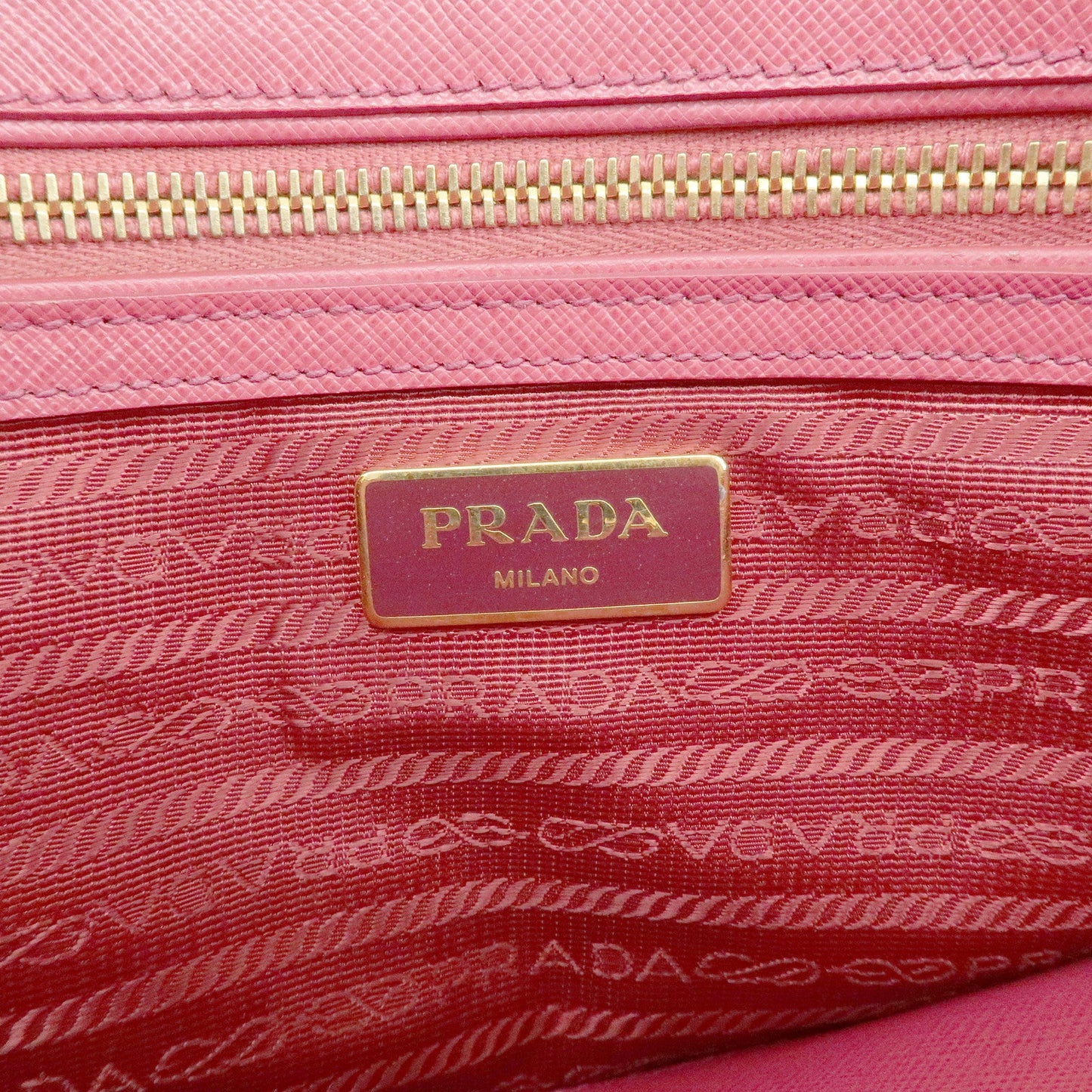 Prada Triangle Logo Saffiano Leather 2Way Bag Hand Bag Pink BN1801【Pre-order】