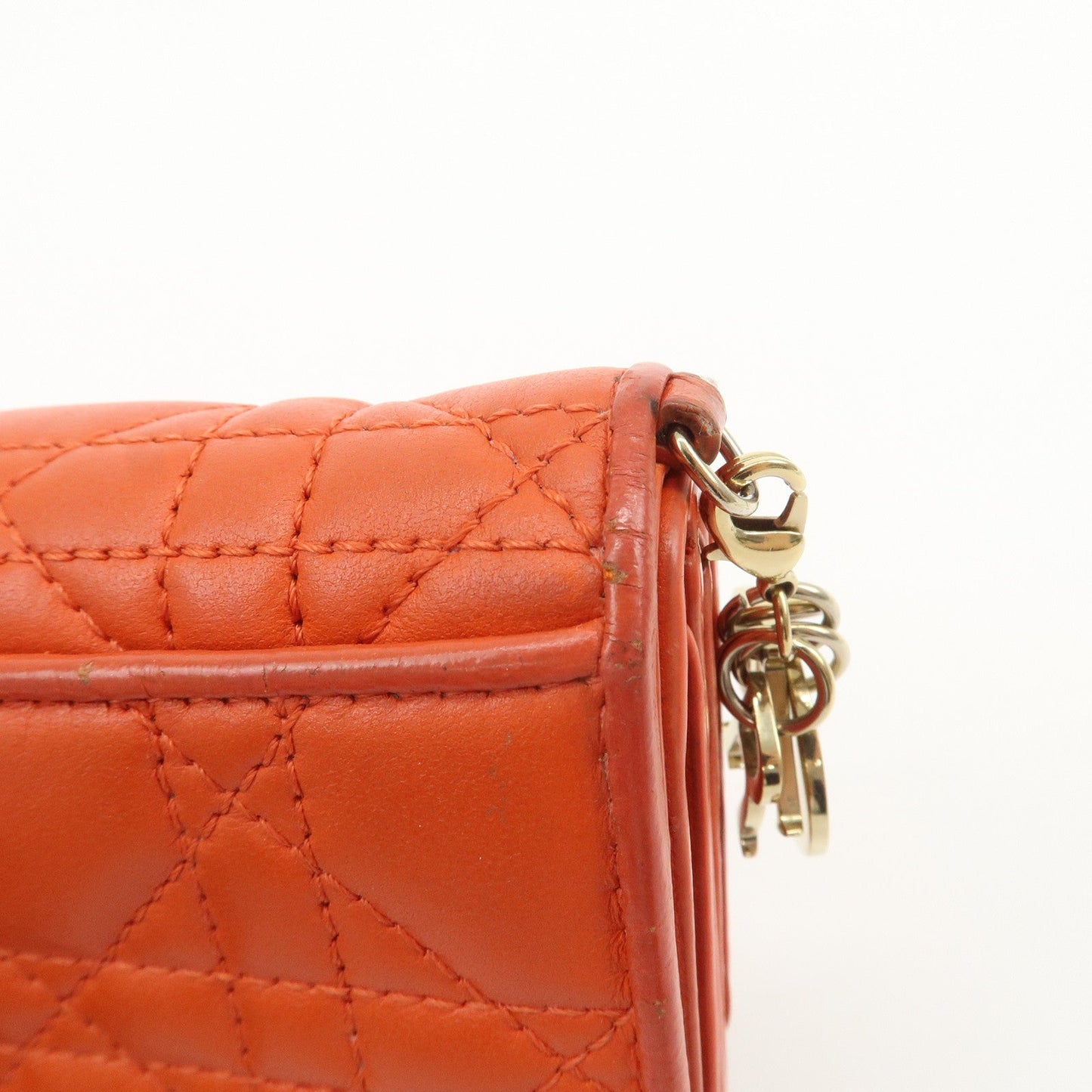 Christian Dior Lady Dior Cannage Leather Tri-fold Compact Wallet【Pre-order】