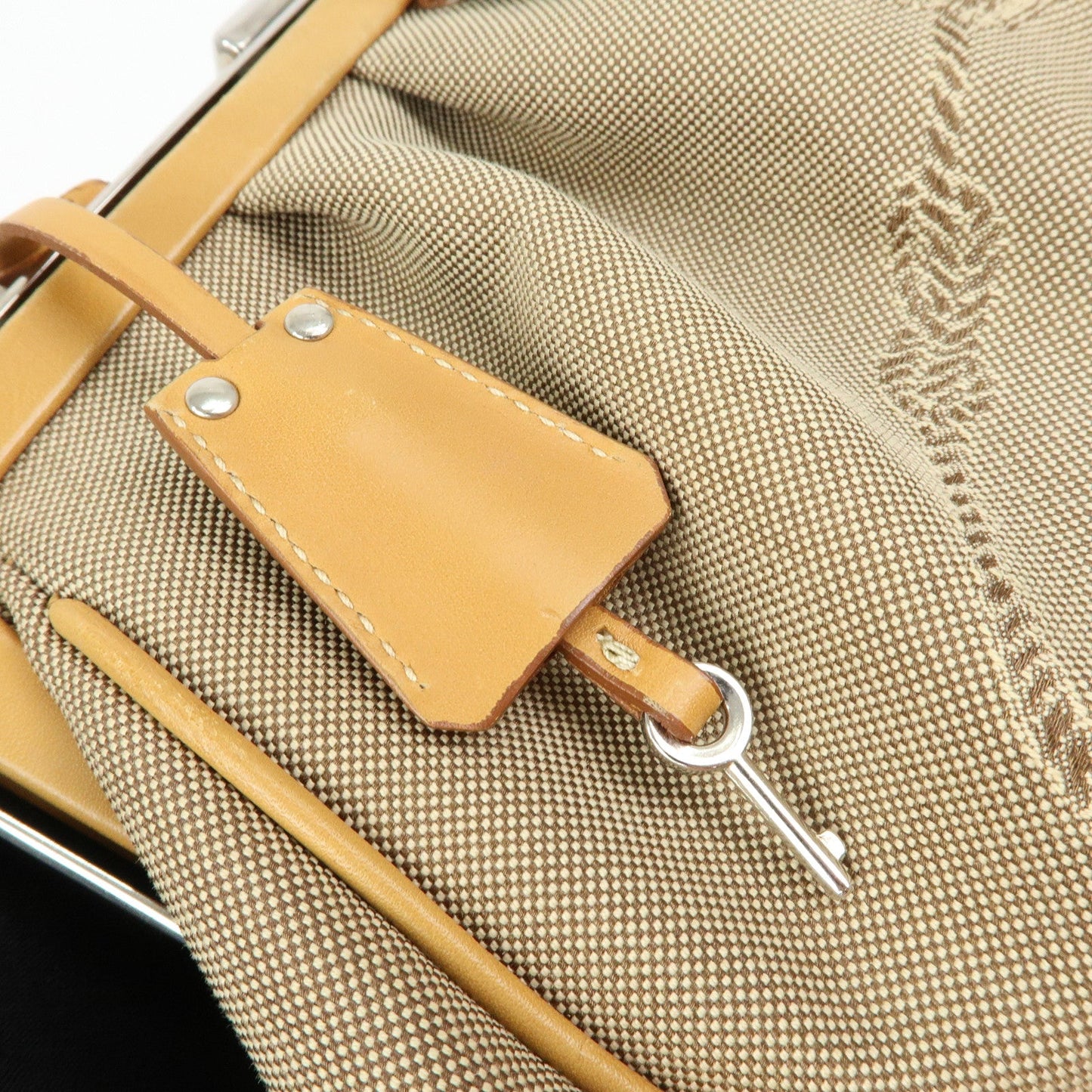 Prada Logo Jacquard Leather Shoulder Bag Light Brown BR3481【Pre-order】