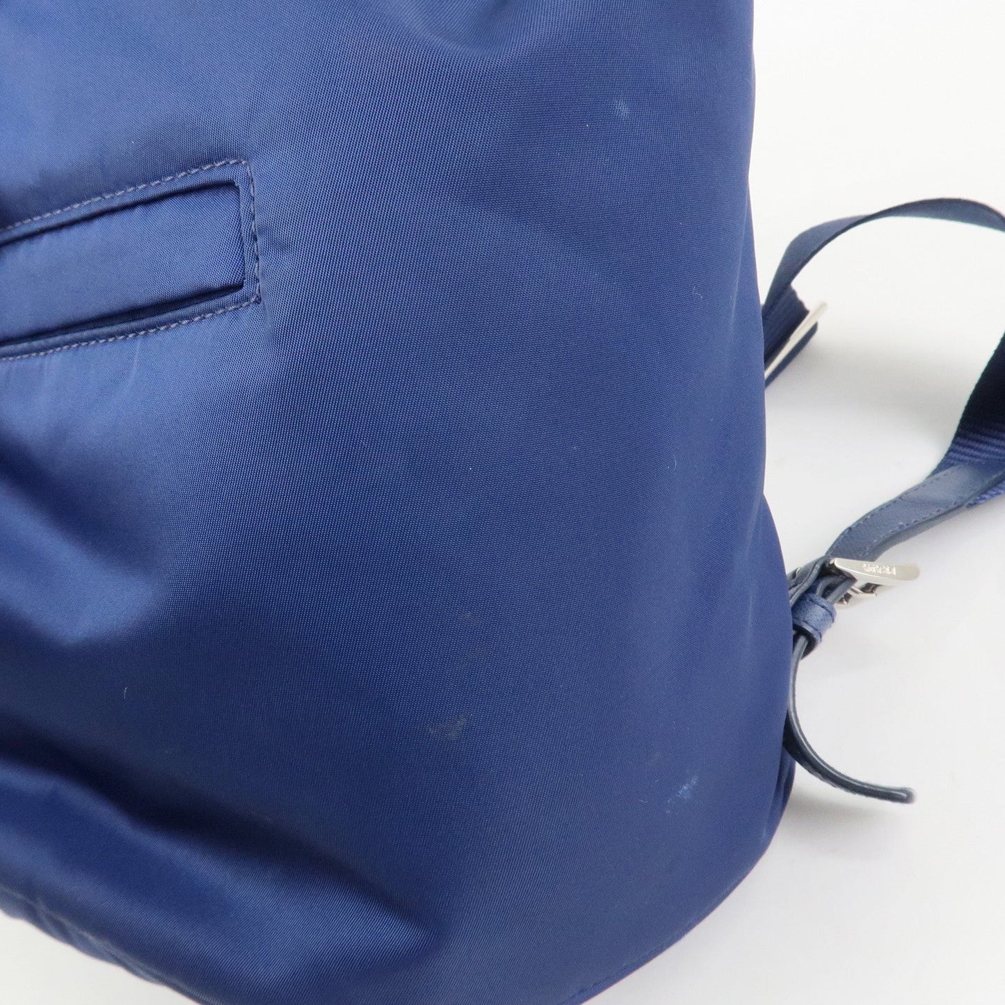 Prada Triangle Logo Nylon Saffiano Leather Backpack Navy BZ0032【Pre-order】