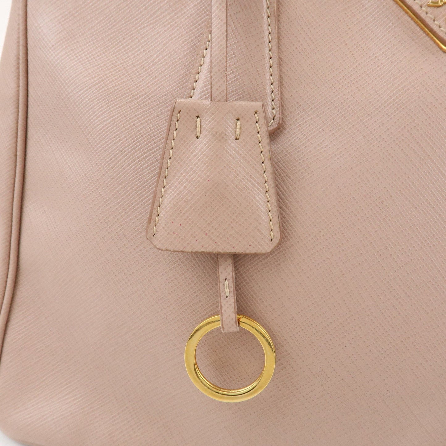 Prada Traingle Logo Galleria 2Way Bag Hand Bag Pink Beige1BA863【Pre-order】