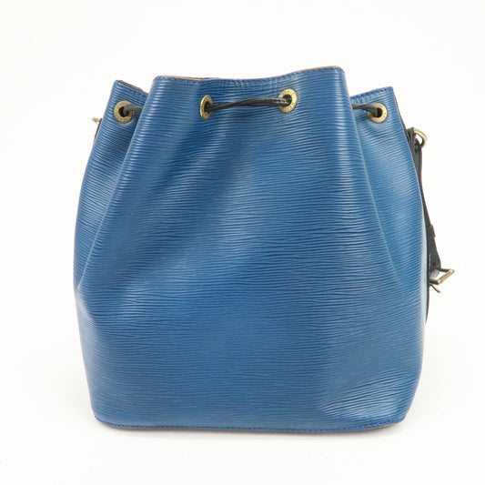 Louis Vuitton Epi Petit Noe Bi-color Shoulder Bag Noir Blue M44152【Pre-order】