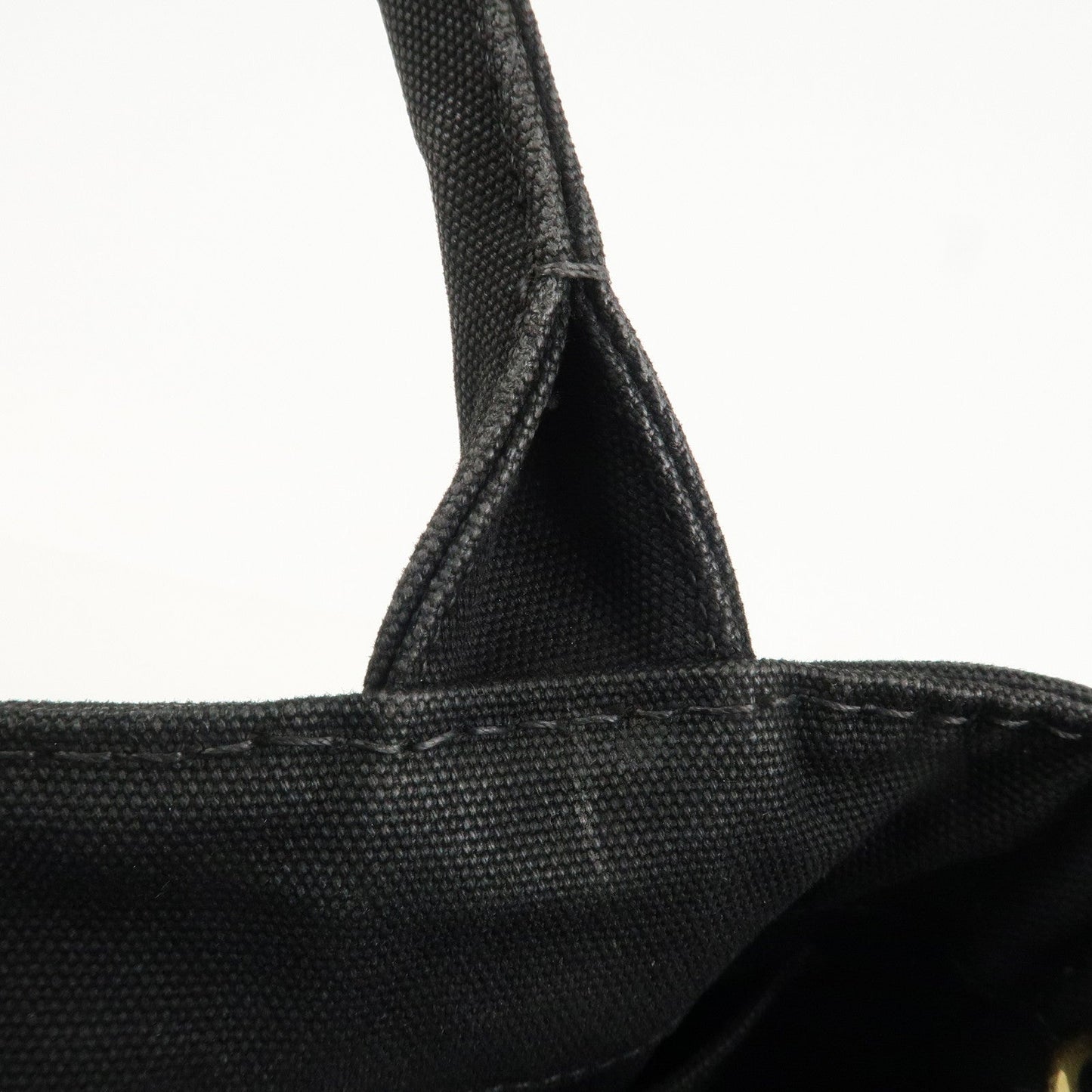 Prada Canapa Mini Canvas 2Way Hand Bag Tote Bag Black 1BG439 Used【Pre-order】