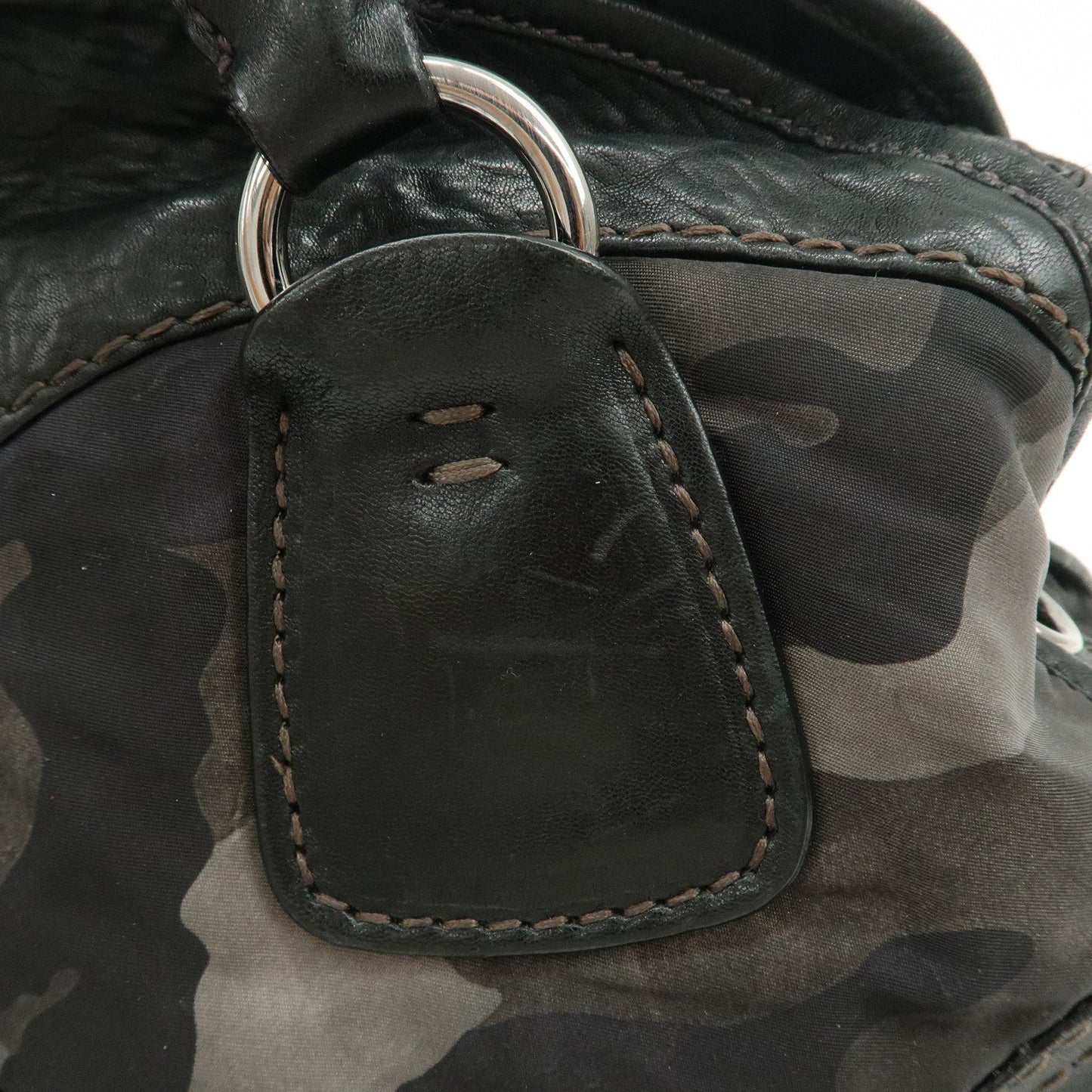 Prada Nylon Leather 2Way Hand Shoulder Bag Black Camouflage BL0688【Pre-order】